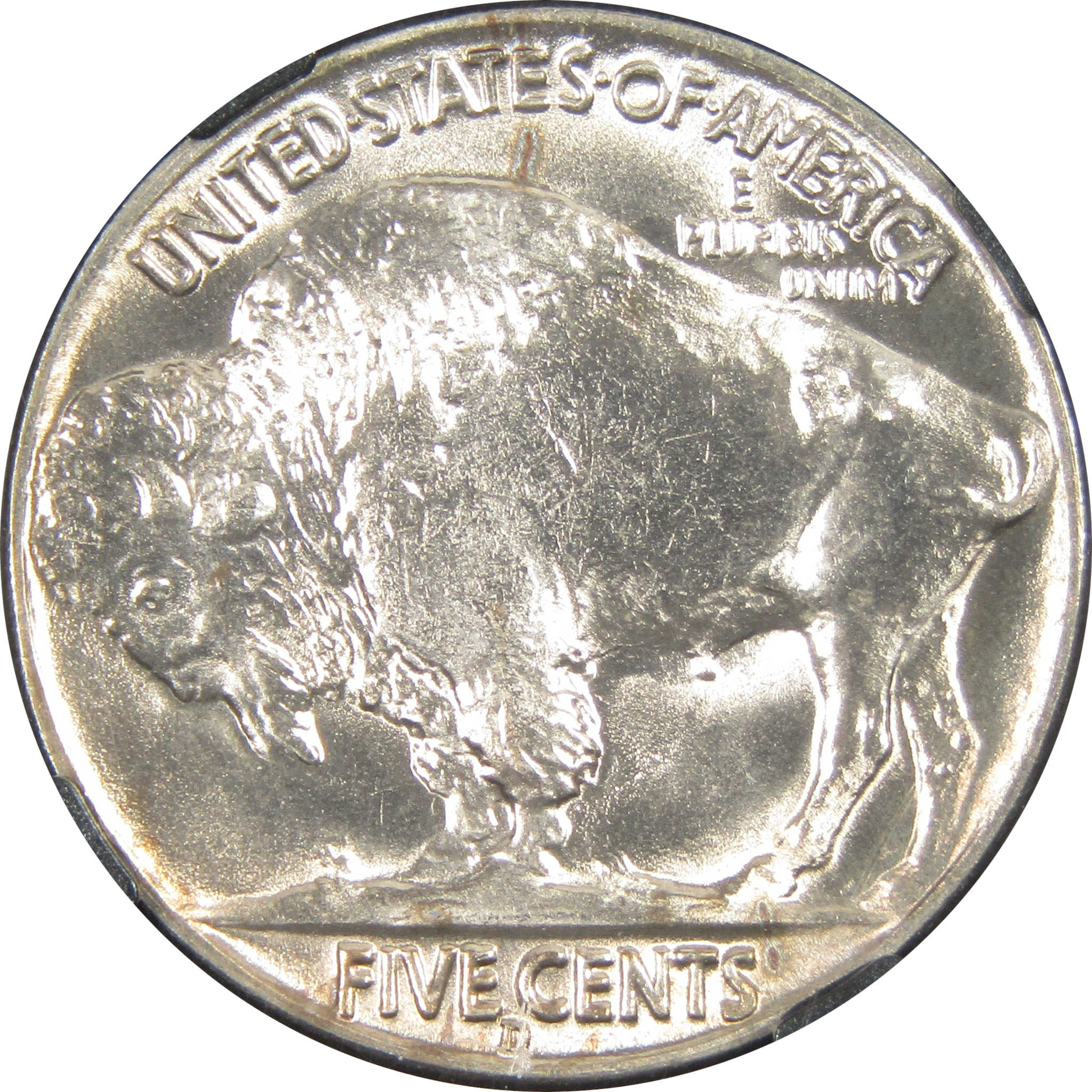 1938 D Buffalo Nickel MS 66 NGC 5c Original Bag Fragment SKU:I14591