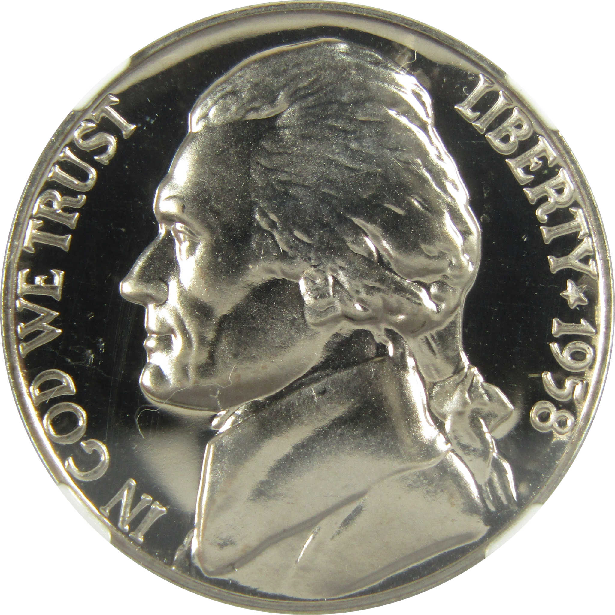 1958 Jefferson Nickel PF 68 NGC Proof 5c Coin Collectible SKU:I27114