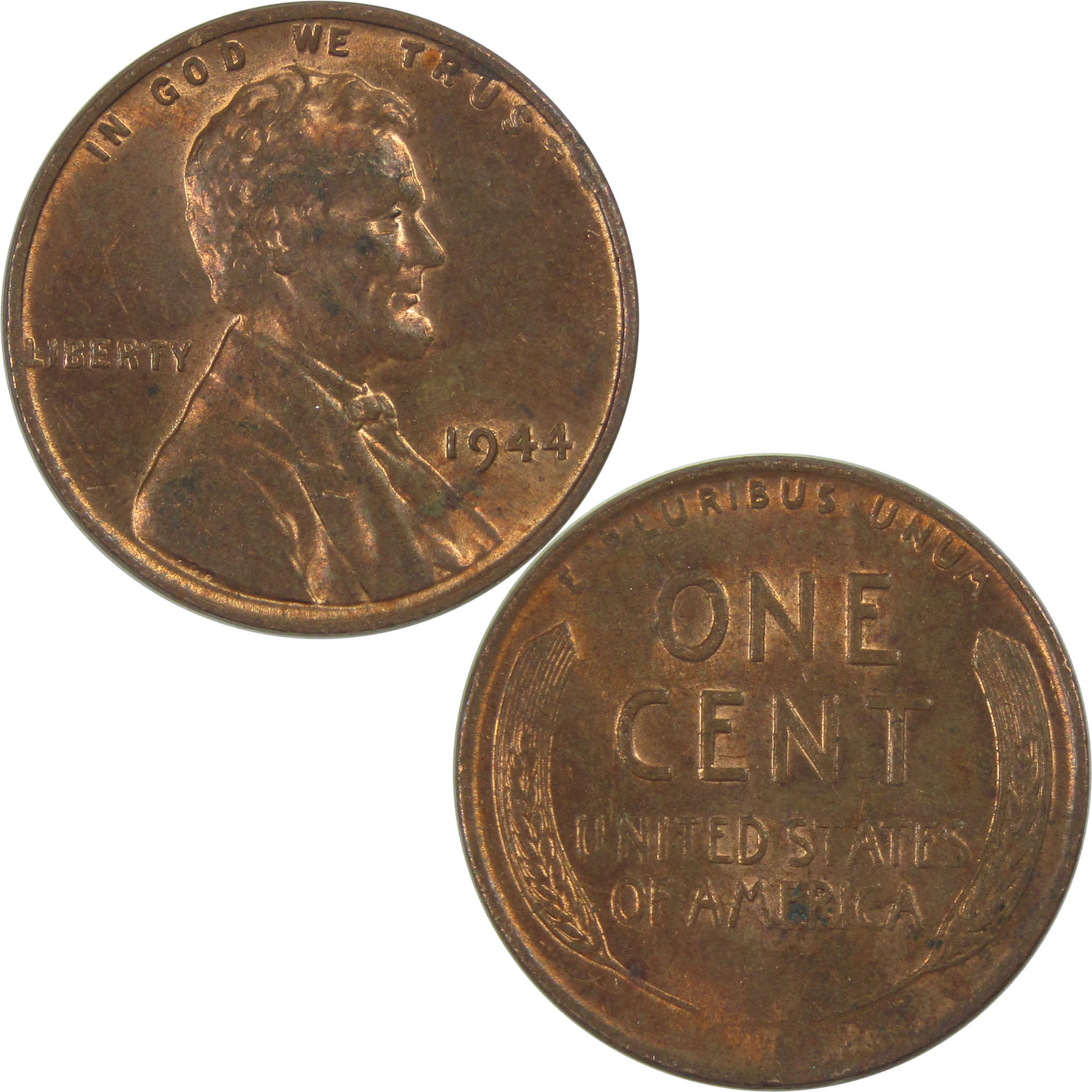 1944 Lincoln Wheat Cent AU About Uncirculated Penny 1c Coin