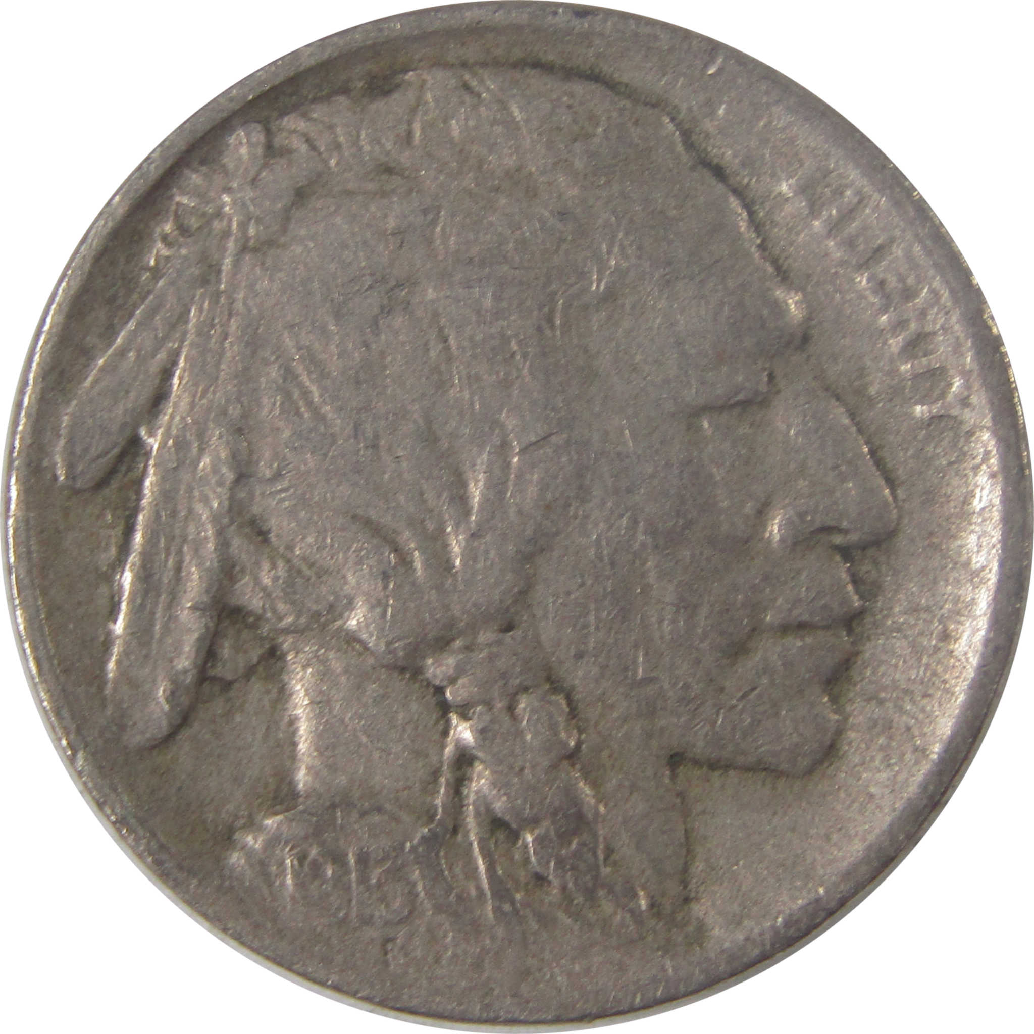 1913 Type 1 Indian Head Buffalo Nickel F Fine 5c Coin SKU:I17105