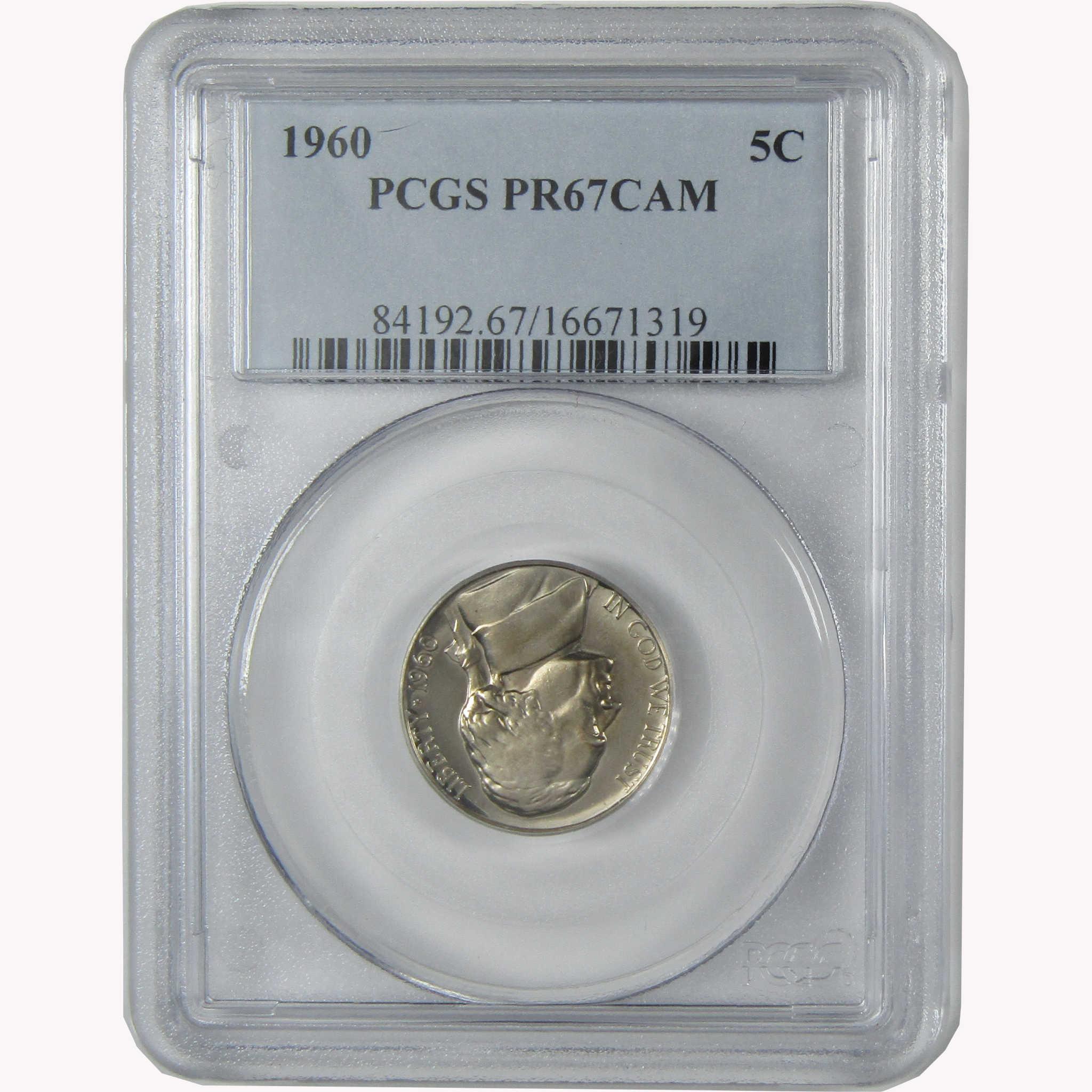 1960 Jefferson Nickel PR 67 CAM PCGS Proof 5c Coin SKU:I26438
