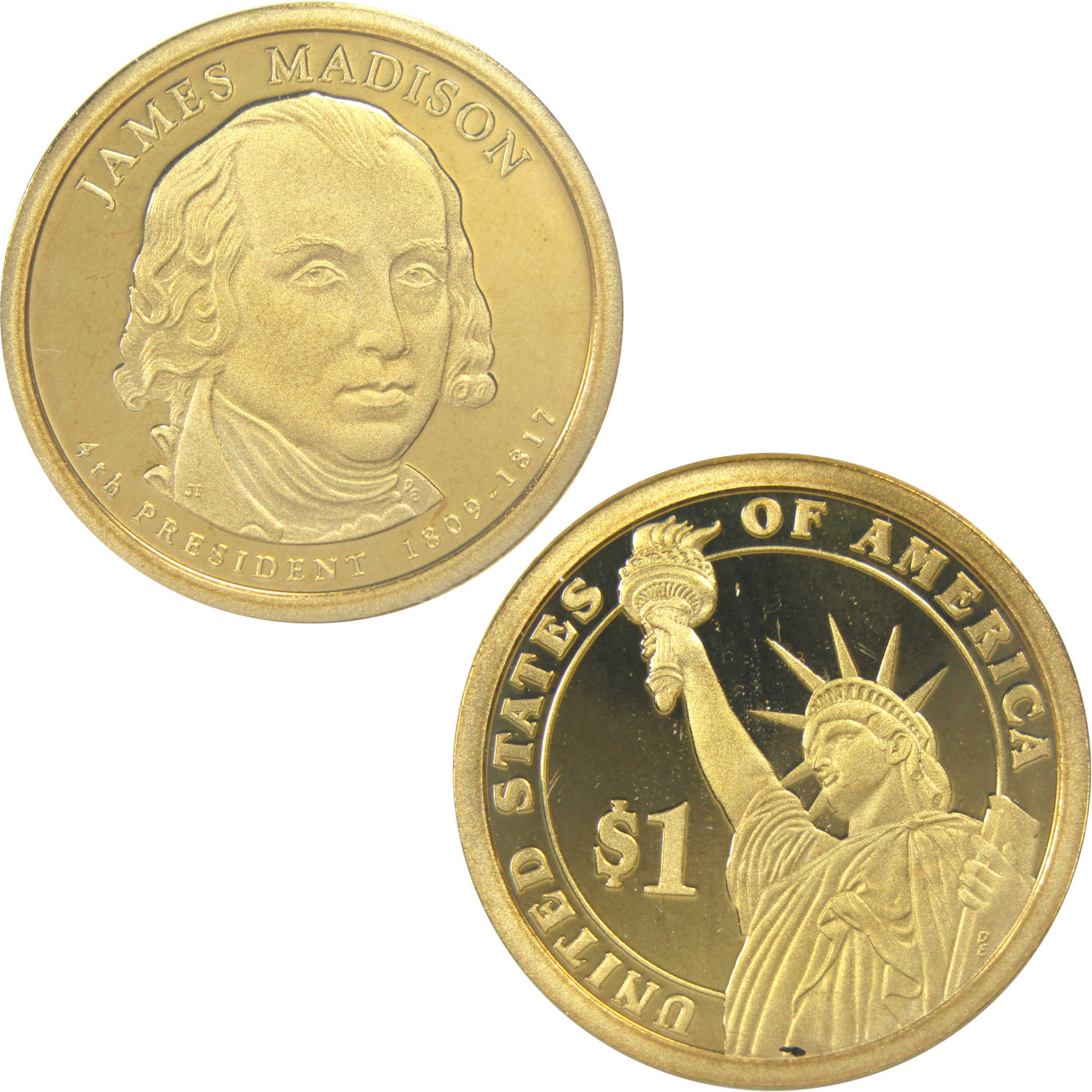 2007 S James Madison Presidential Dollar Signature Set SKU:CPC9044