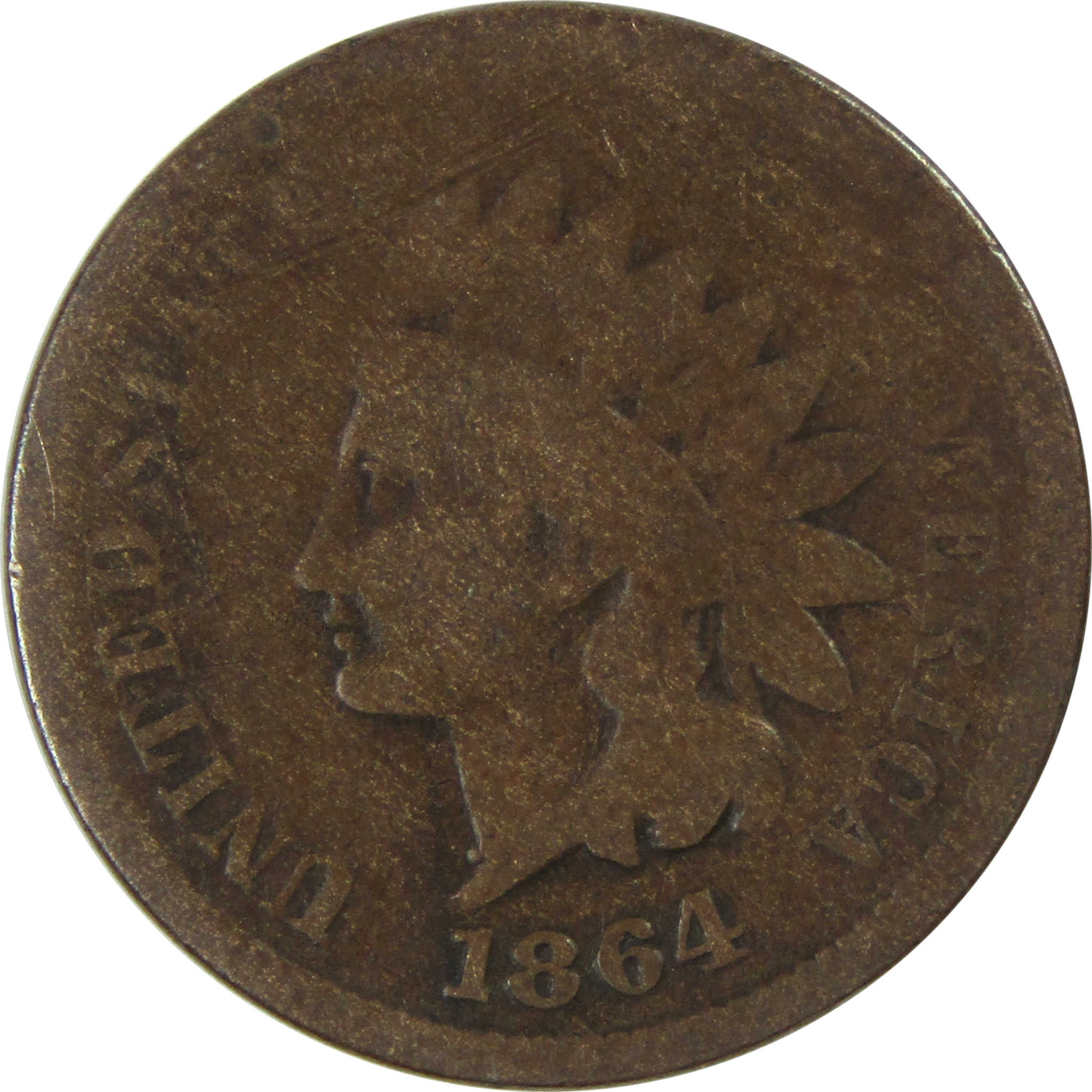 1864 L Indian Head Cent G Good Details Penny 1c Coin SKU:I13670