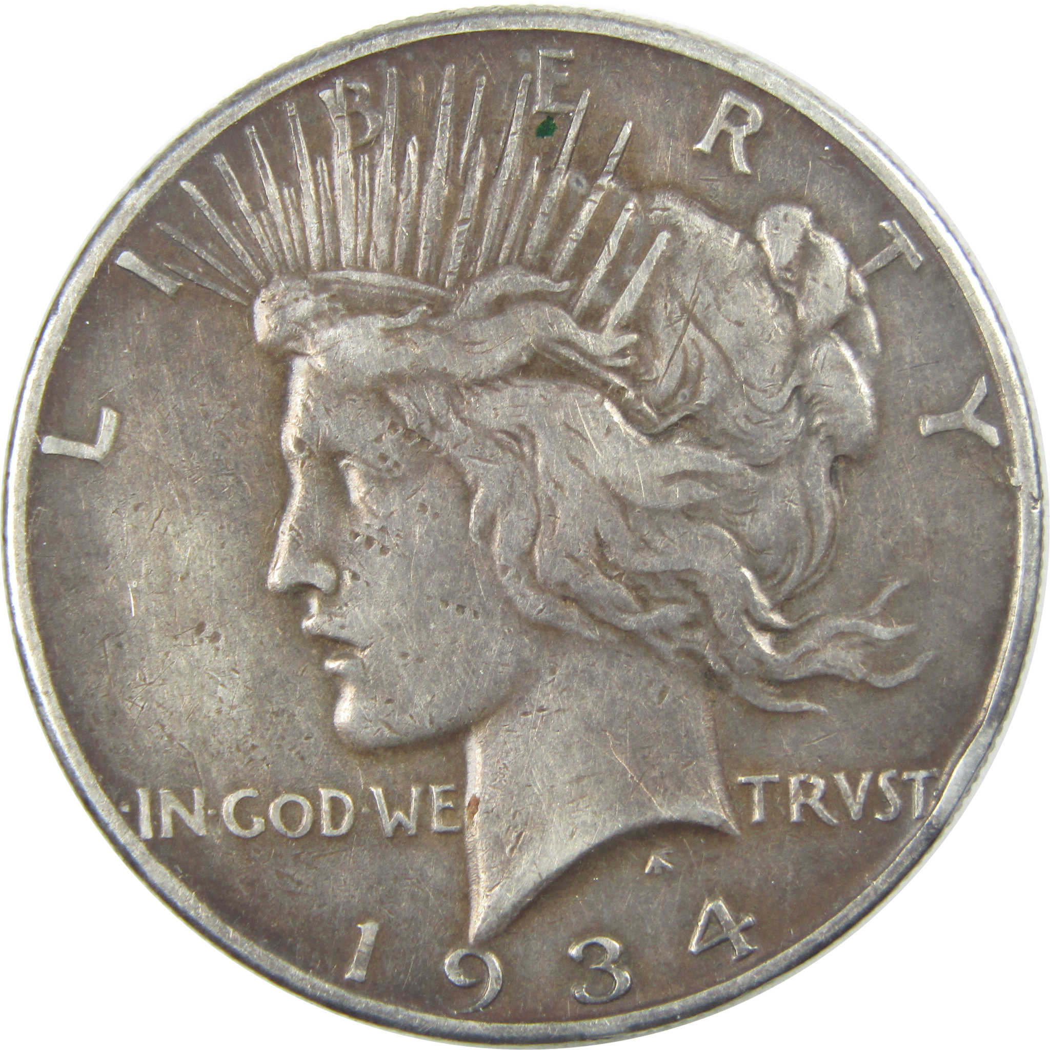 1934 S Peace Dollar VF Very Fine Details Silver $1 Coin SKU:I15469