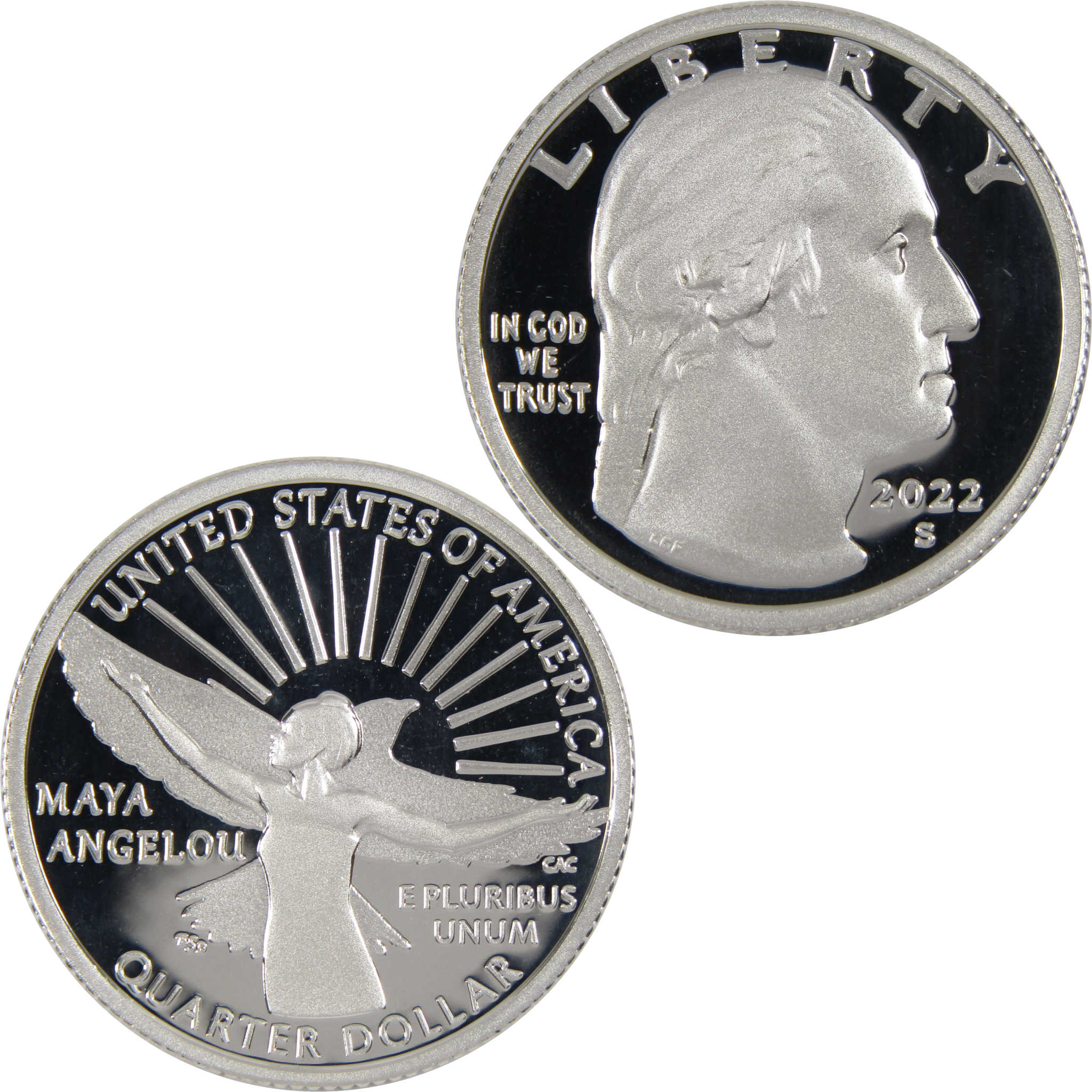 2022 S Maya Angelou American Women Quarter .999 Silver 25c Proof Coin