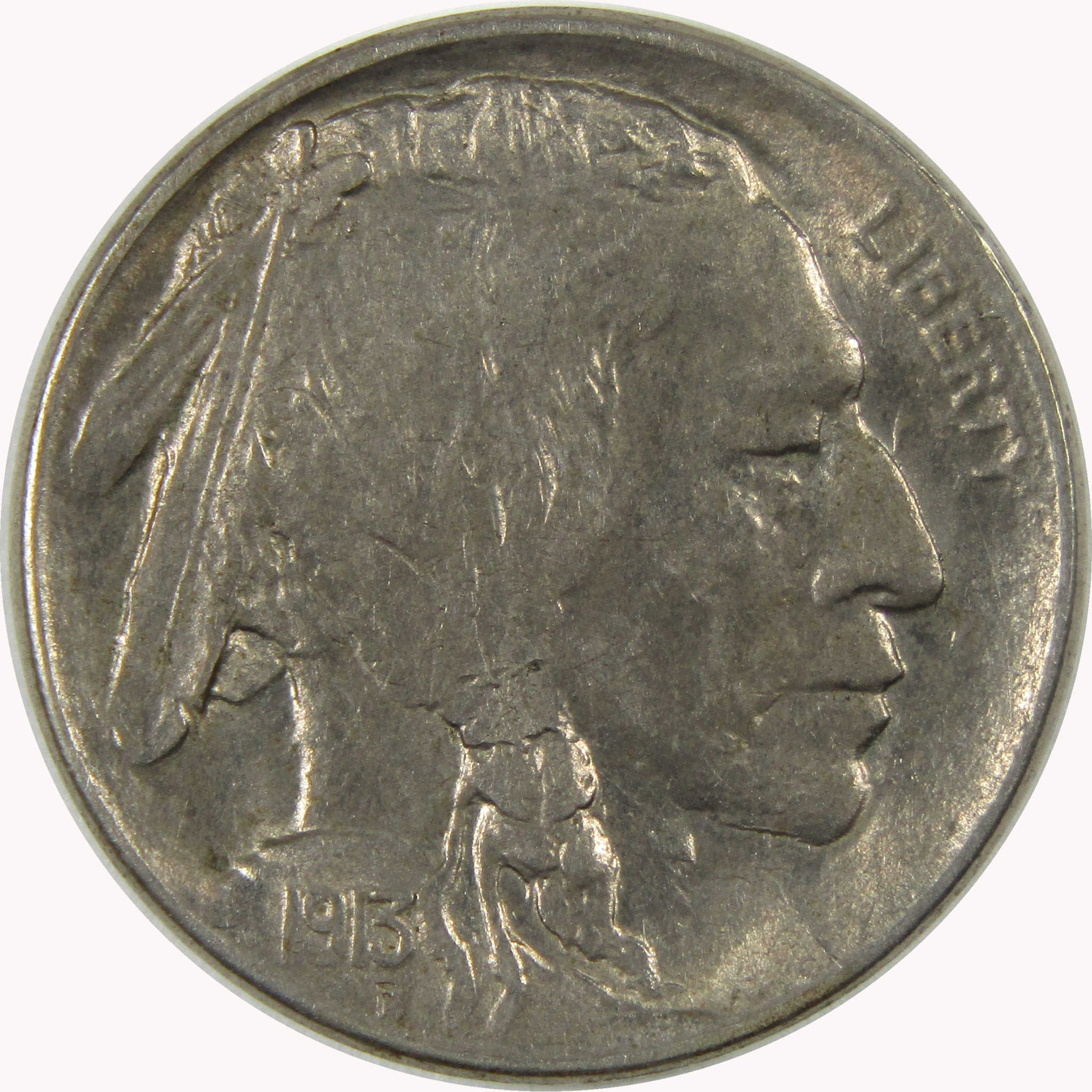 1913 S Type 2 Indian Head Buffalo Nickel Borderline Uncirculated