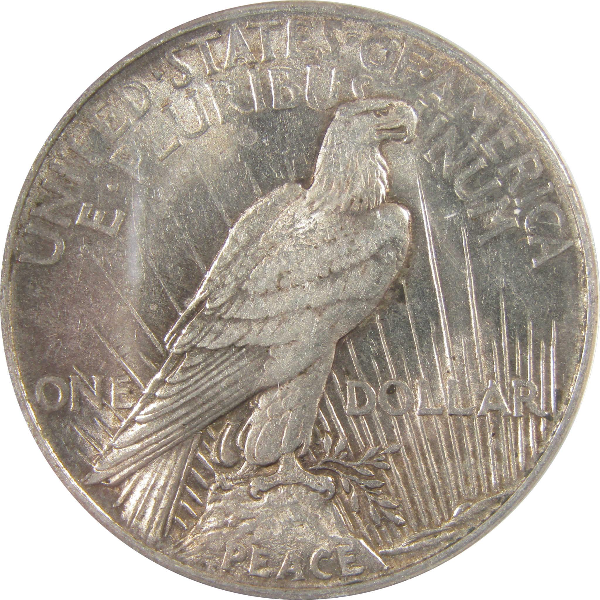 1921 High Relief Peace Silver Dollar AU 55 ANACS $1 Coin SKU:I25673