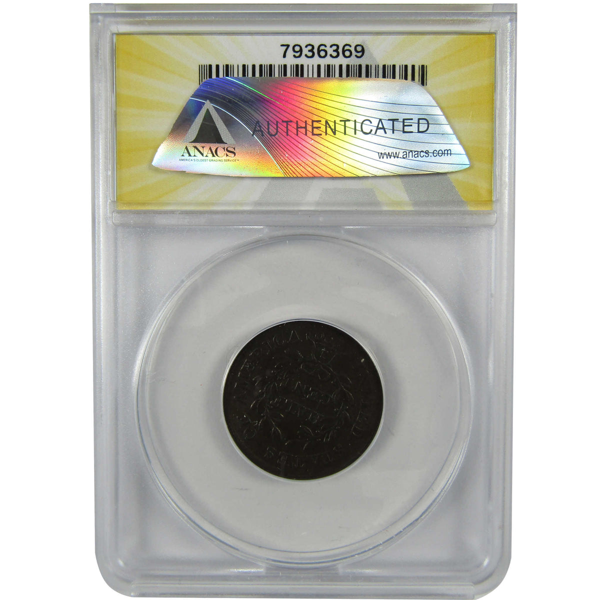 1804 Plain 4 No Stems Draped Bust 1/2c F 12 Details ANACS SKU:I28587