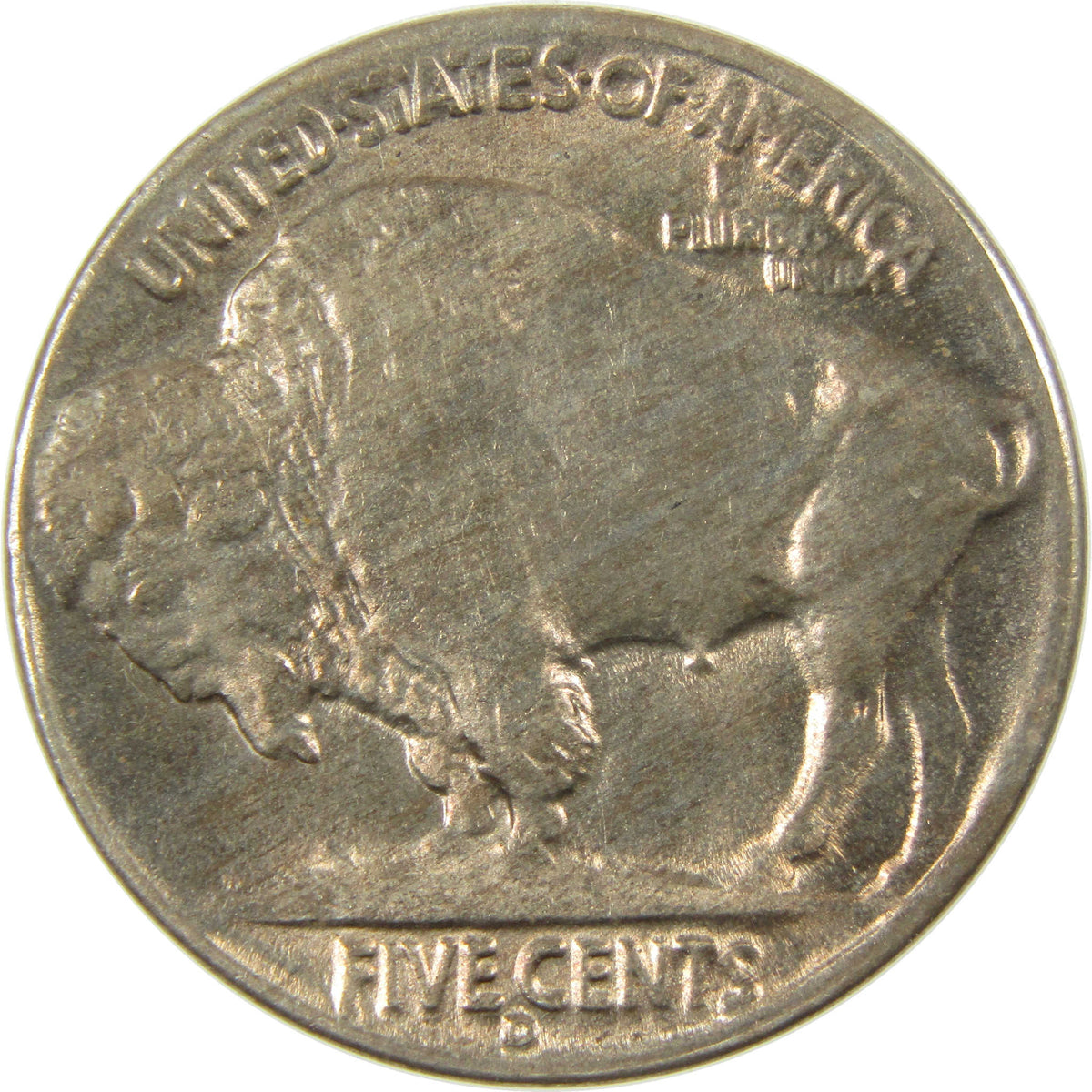 1935 D Indian Head Buffalo Nickel Uncirculated Mint State 5c Coin