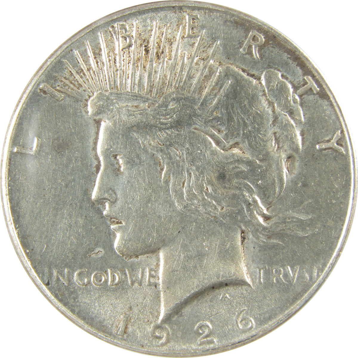 1926 VAM-2 Dbl Rev Peace Silver $1 AU 58 Details ANACS SKU:I28588