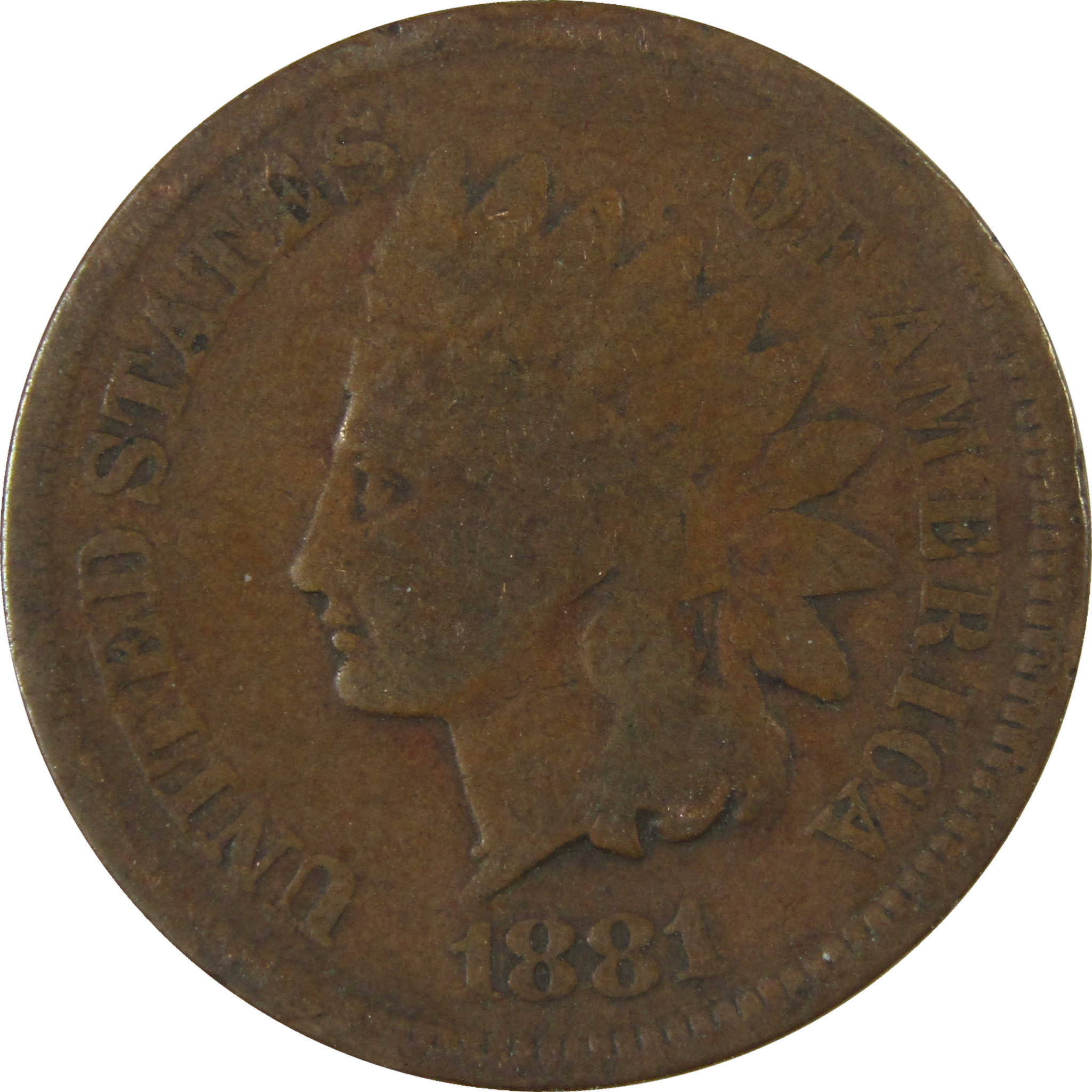 1881 Indian Head Cent G Good Penny 1c Coin SKU:I27012