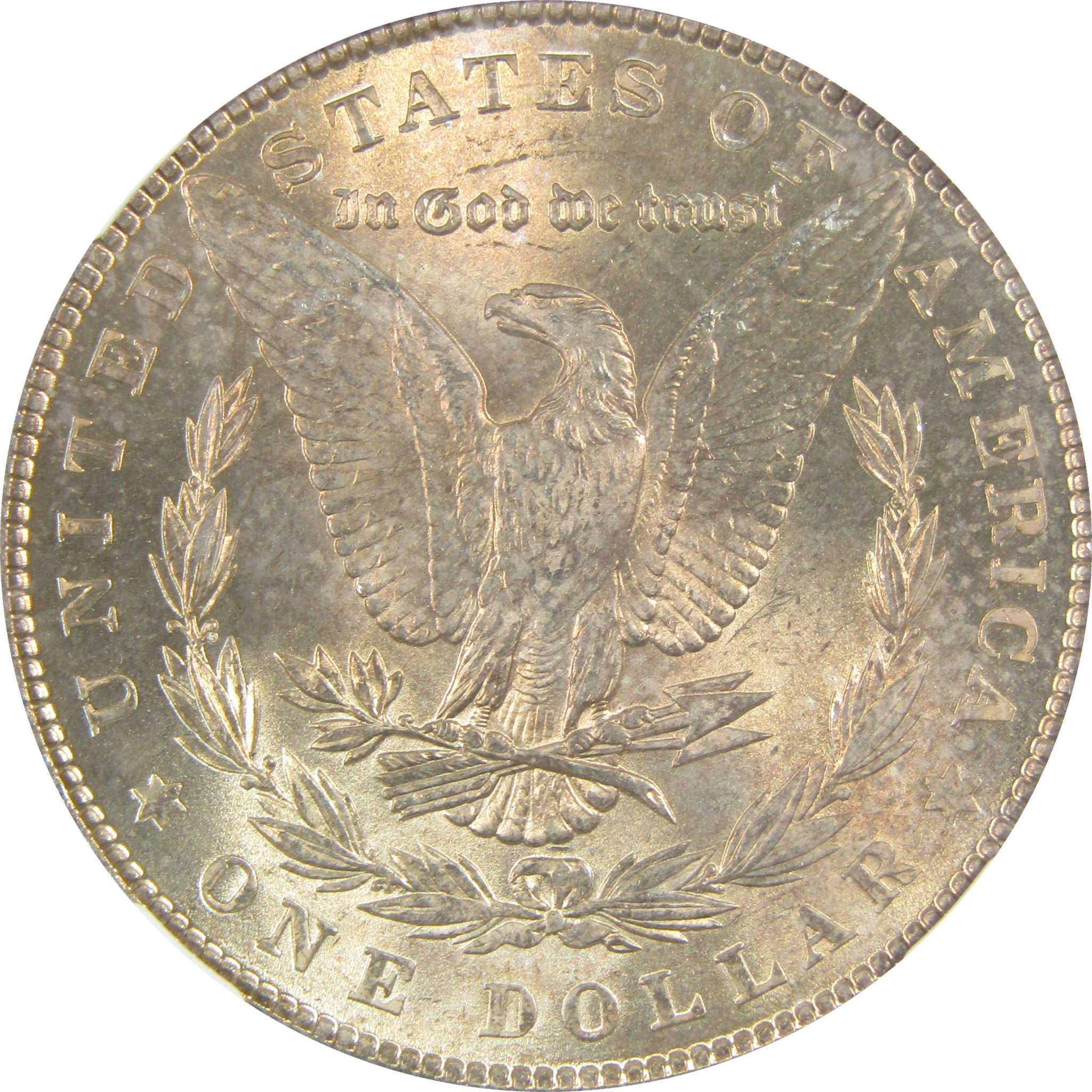 1887 Morgan Silver Dollar MS 64 NGC Toned Reverse SKU:I27541