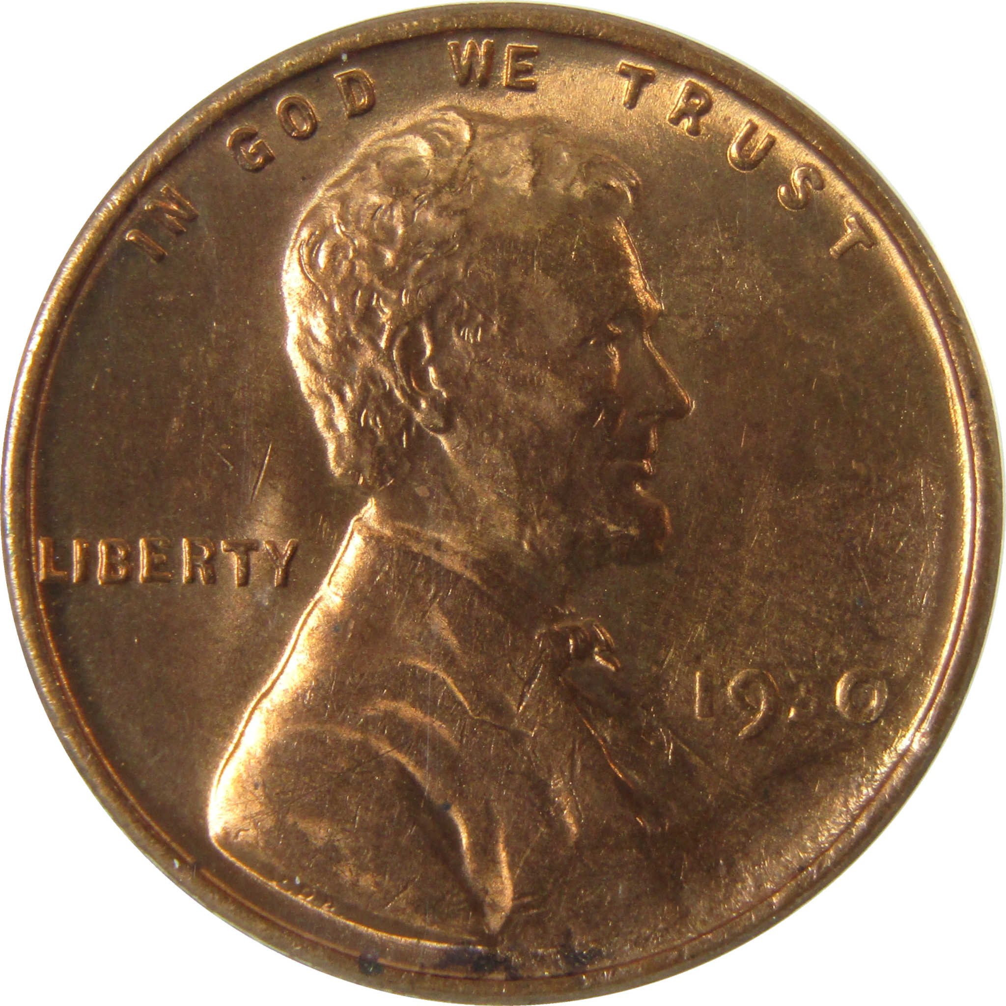 1930 Lincoln Wheat 1c MS 62 RB ANACS Struck Through Debris SKU:I28451
