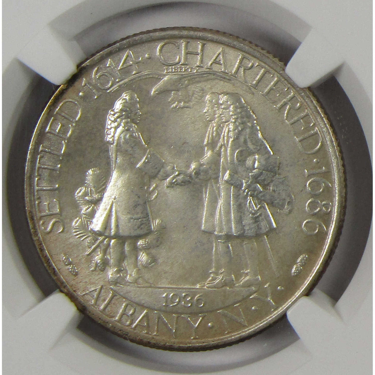 1936 Albany New York Charter Commemorative Silver 50c MS 66 NGC
