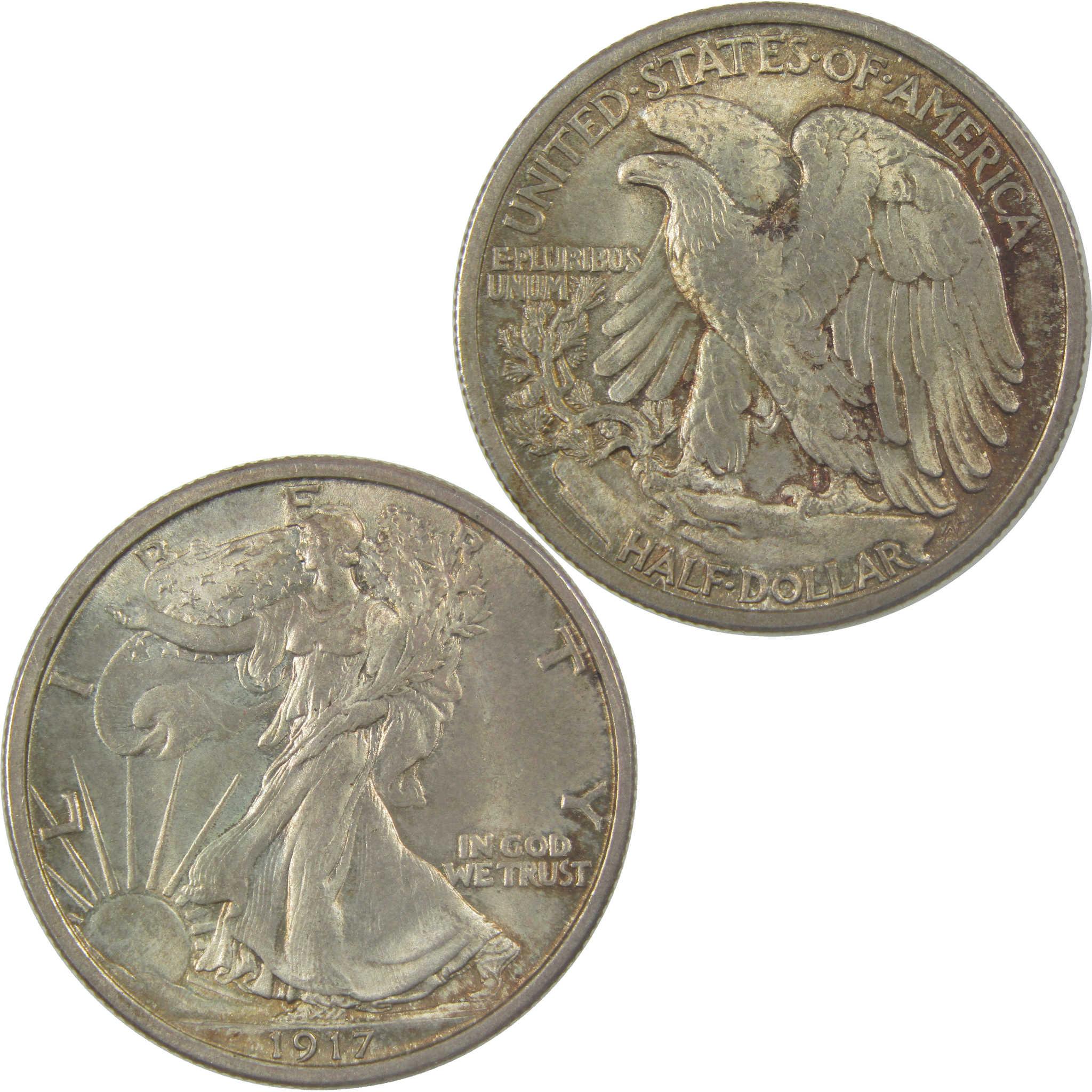 1917 Liberty Walking Silver Half Dollar Uncirculated Mint State