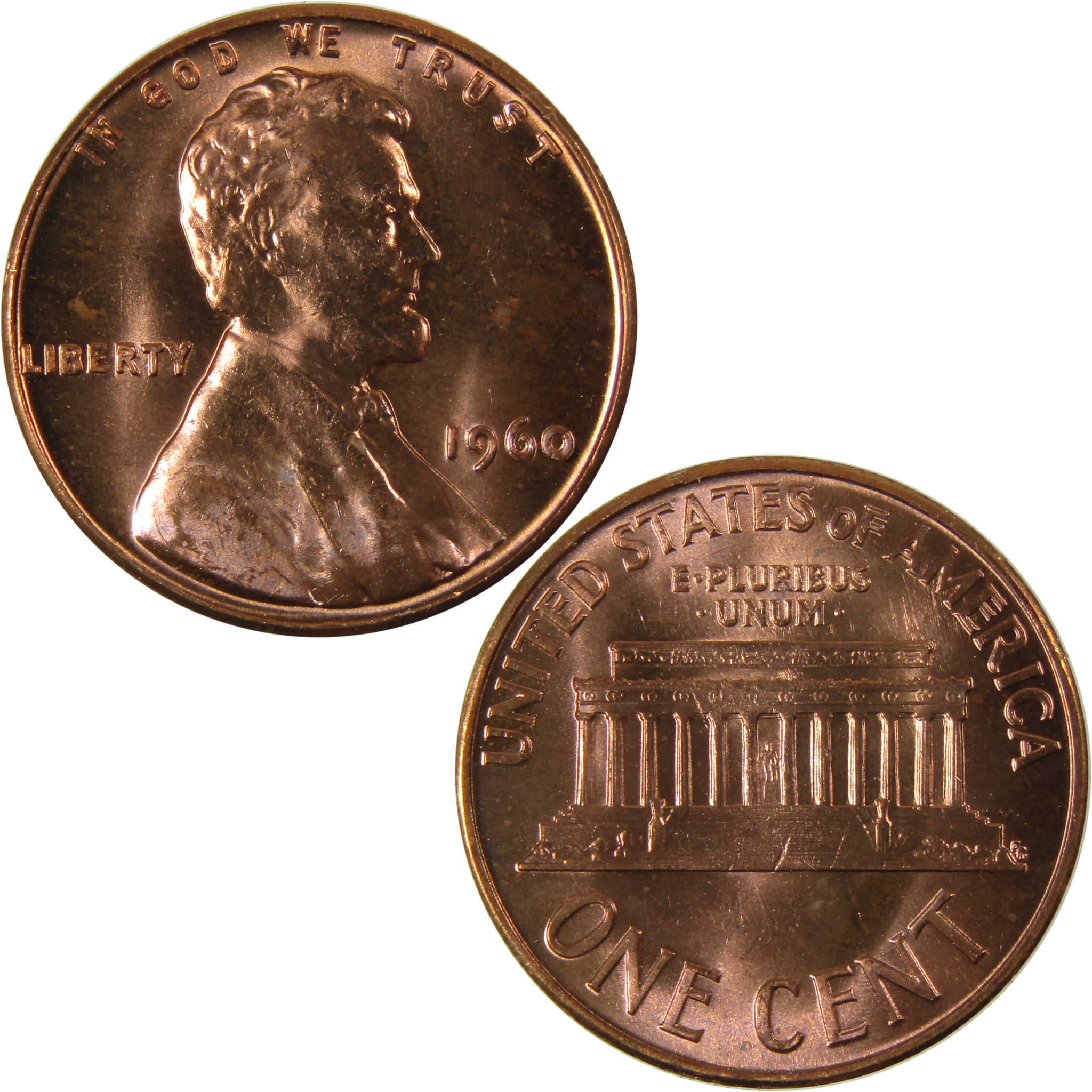 1960 Small Date Lincoln Memorial 1c Uncirculated Mint State SKU:I26569