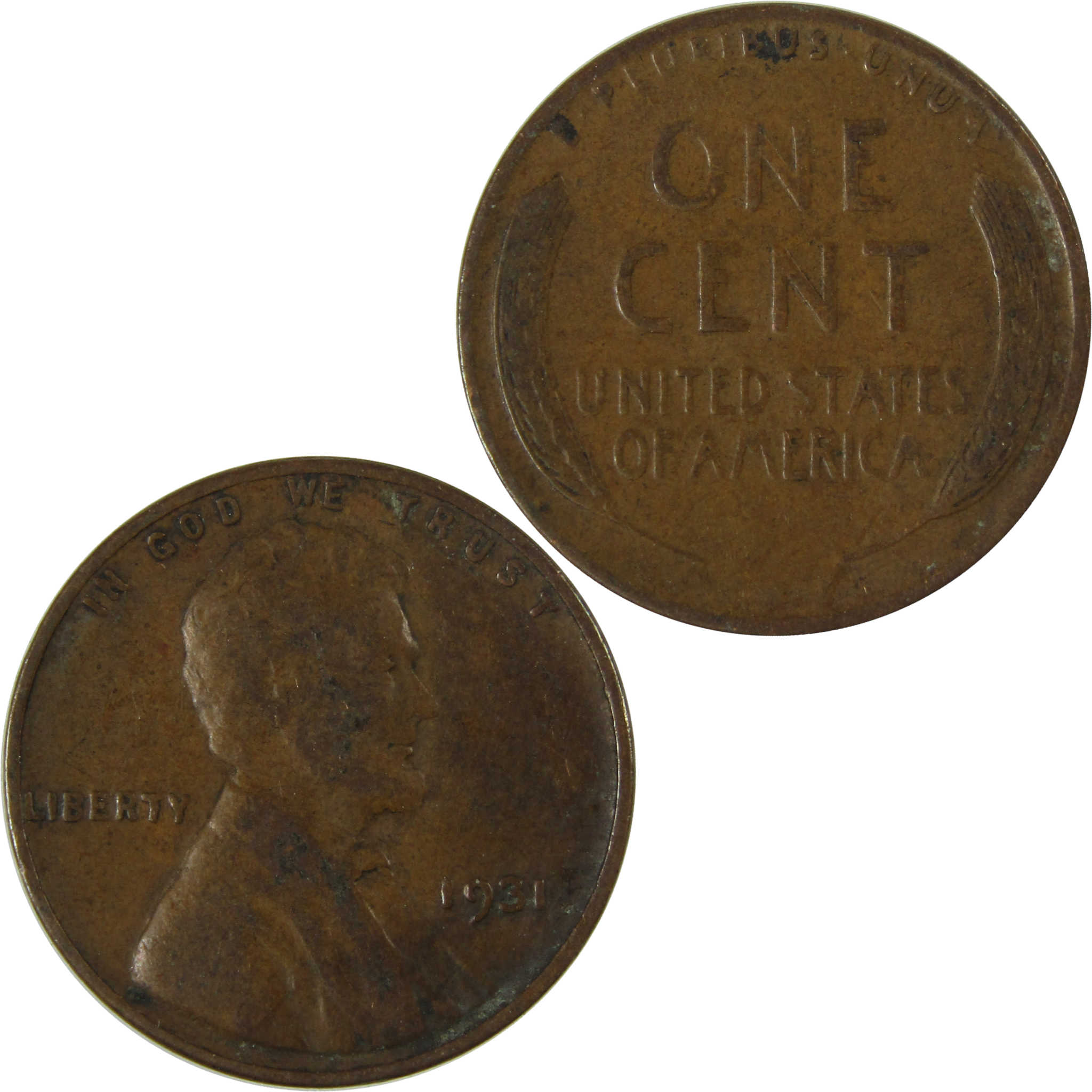 1931 Lincoln Wheat Cent F Fine Penny 1c Coin Collectible SKU:I26762
