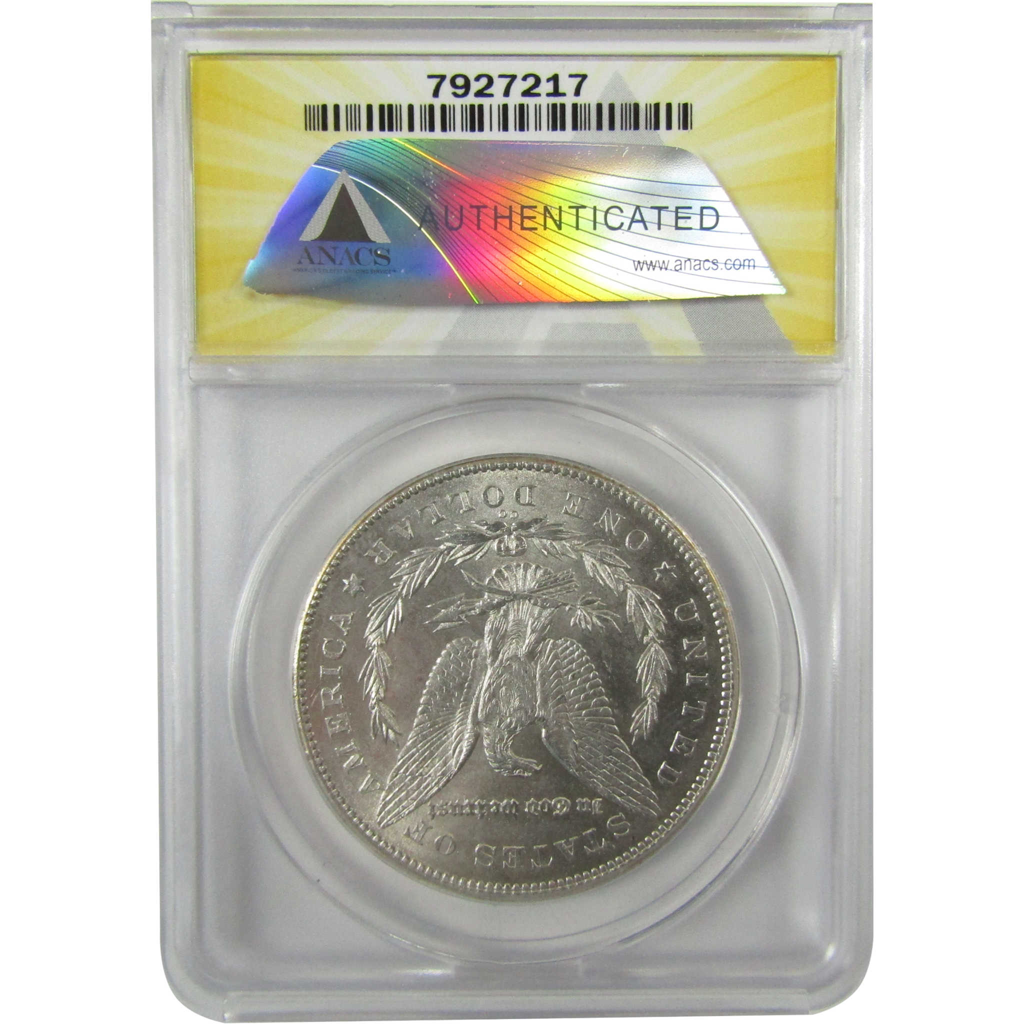 1878 CC Morgan Silver Dollar MS 62 ANACS Uncirculated SKU:I28482