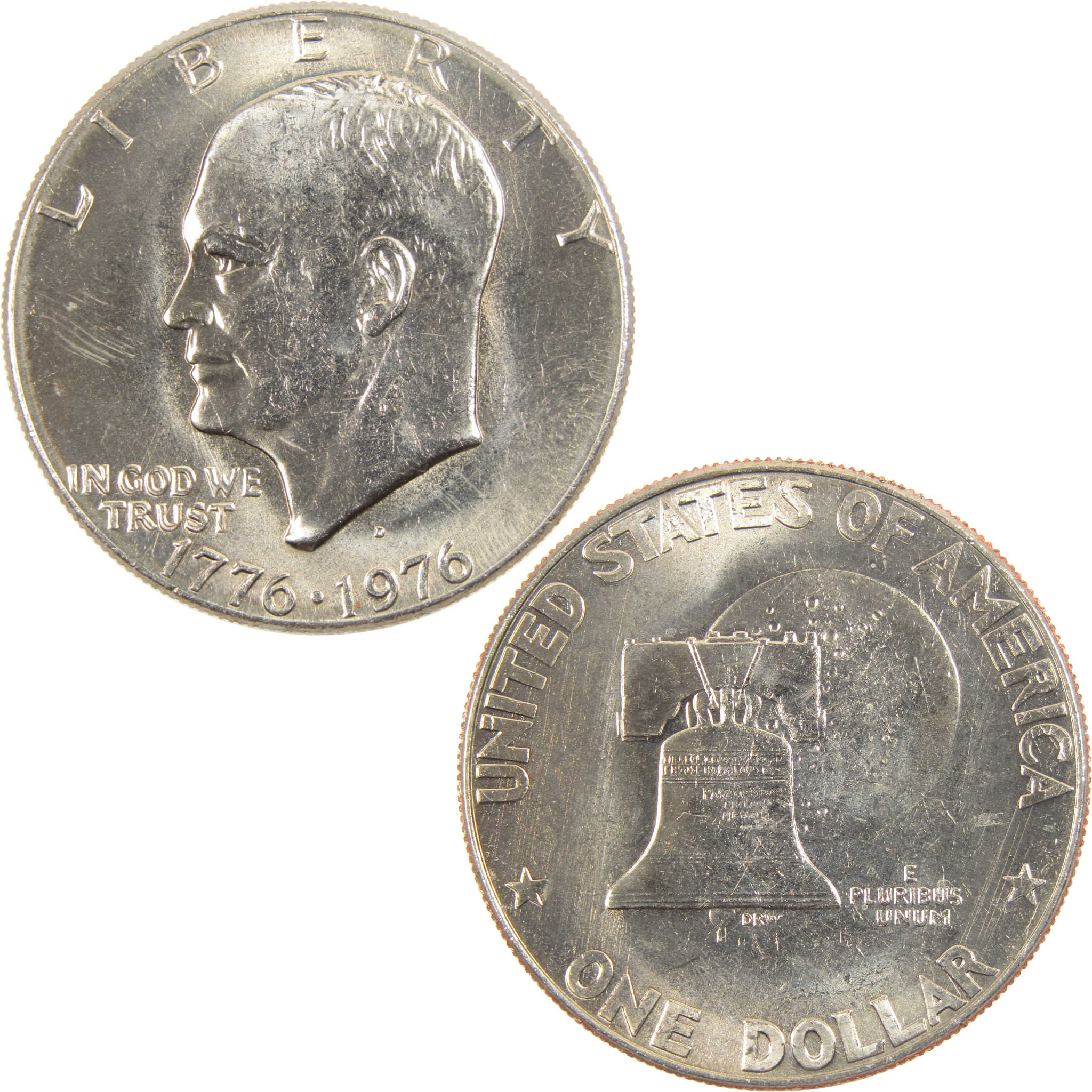 1976 D Type 1 Eisenhower Bicentennial Dollar BU Uncirculated Clad $1