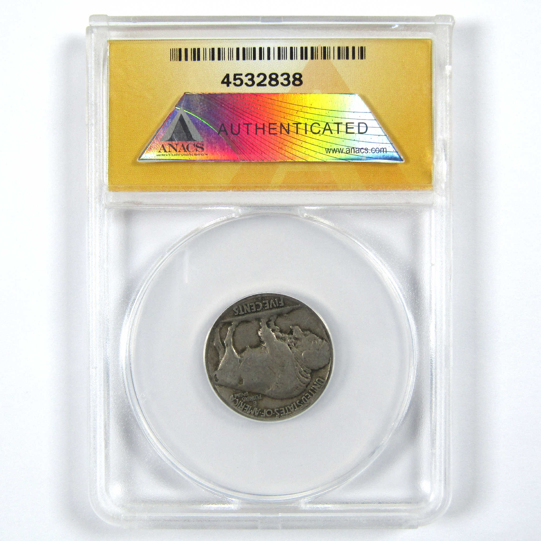 1918 D Indian Head Buffalo Nickel G 6 ANACS 5c Coin SKU:I11928