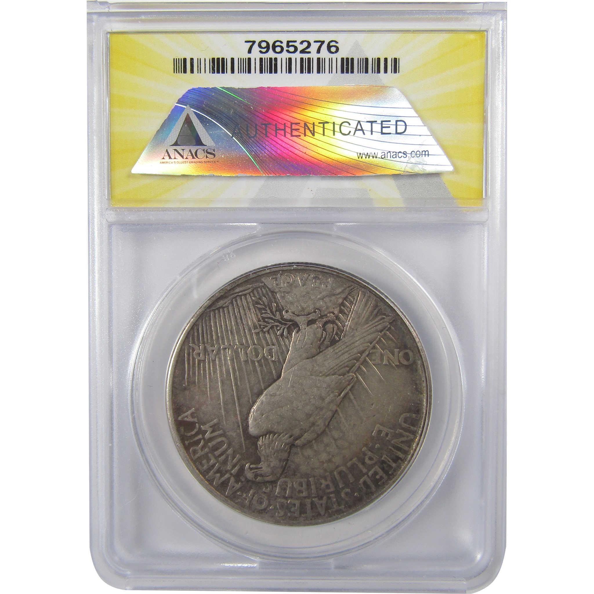 1921 High Relief Peace Silver Dollar EF 40 ANACS $1 Coin SKU:I25662