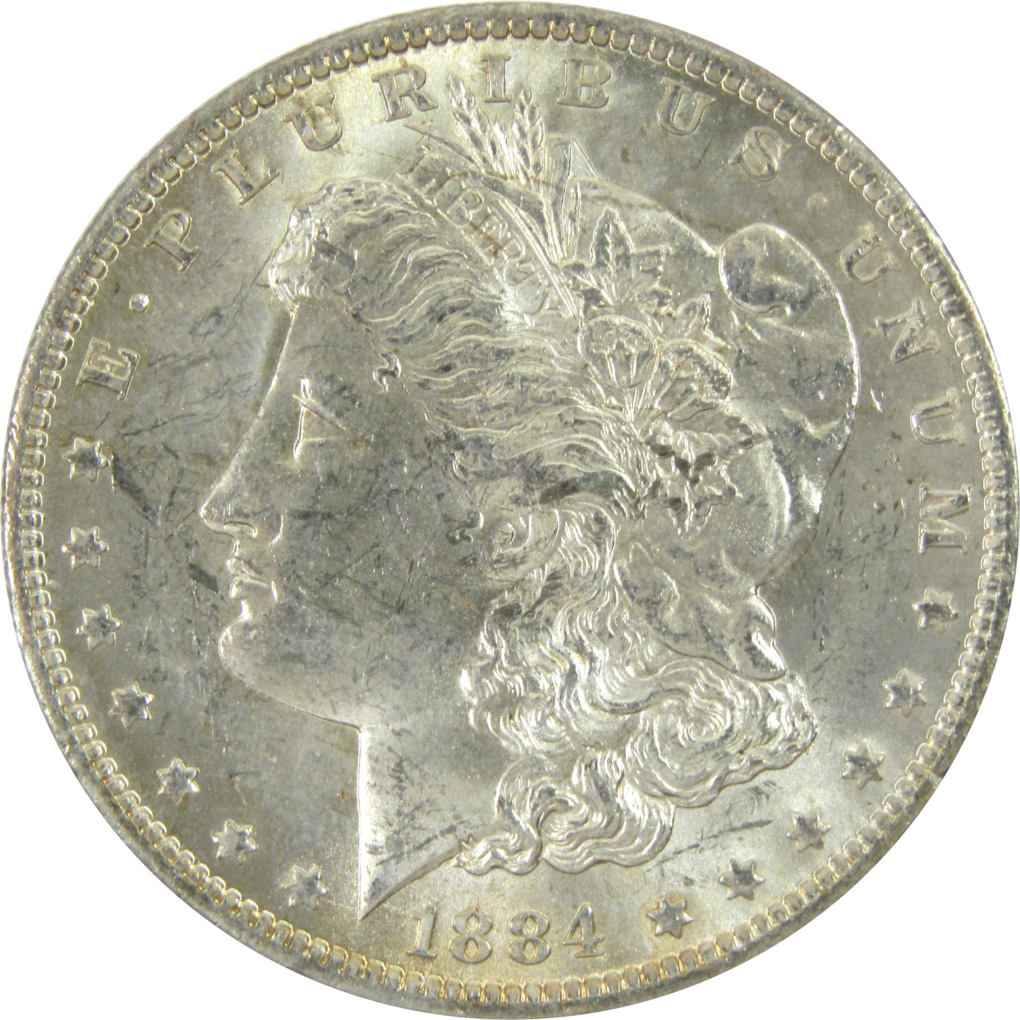 1884 O Morgan Dollar Silver $1 Coin Toned Reverse SKU:CPC7185