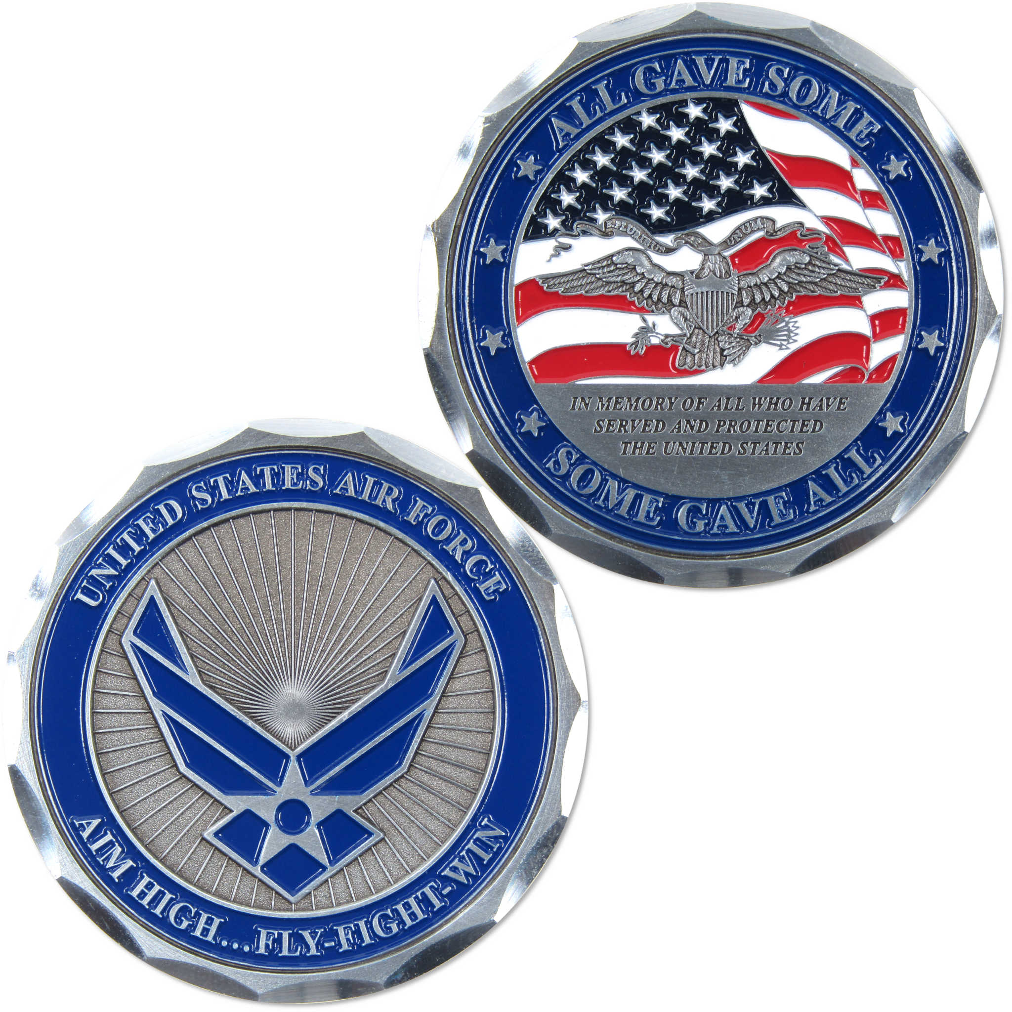 United States Air Force Challenge Coin Brass with Enameled Coloring