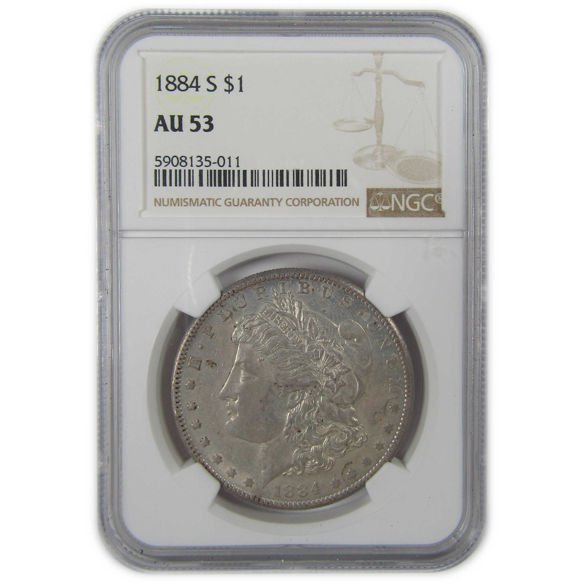 1884 S Morgan Dollar AU 53 NGC Silver $1 Coin SKU:CP72 - Morgan coin - Morgan silver dollar - Morgan silver dollar for sale - Profile Coins &amp; Collectibles