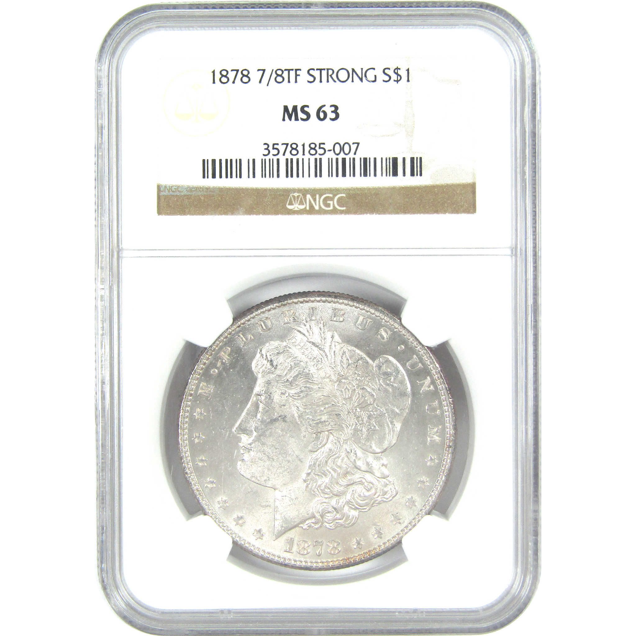 1878 7/8TF Strong Morgan Dollar MS 63 NGC Silver $1 Coin SKU:I16418 - Morgan coin - Morgan silver dollar - Morgan silver dollar for sale - Profile Coins &amp; Collectibles