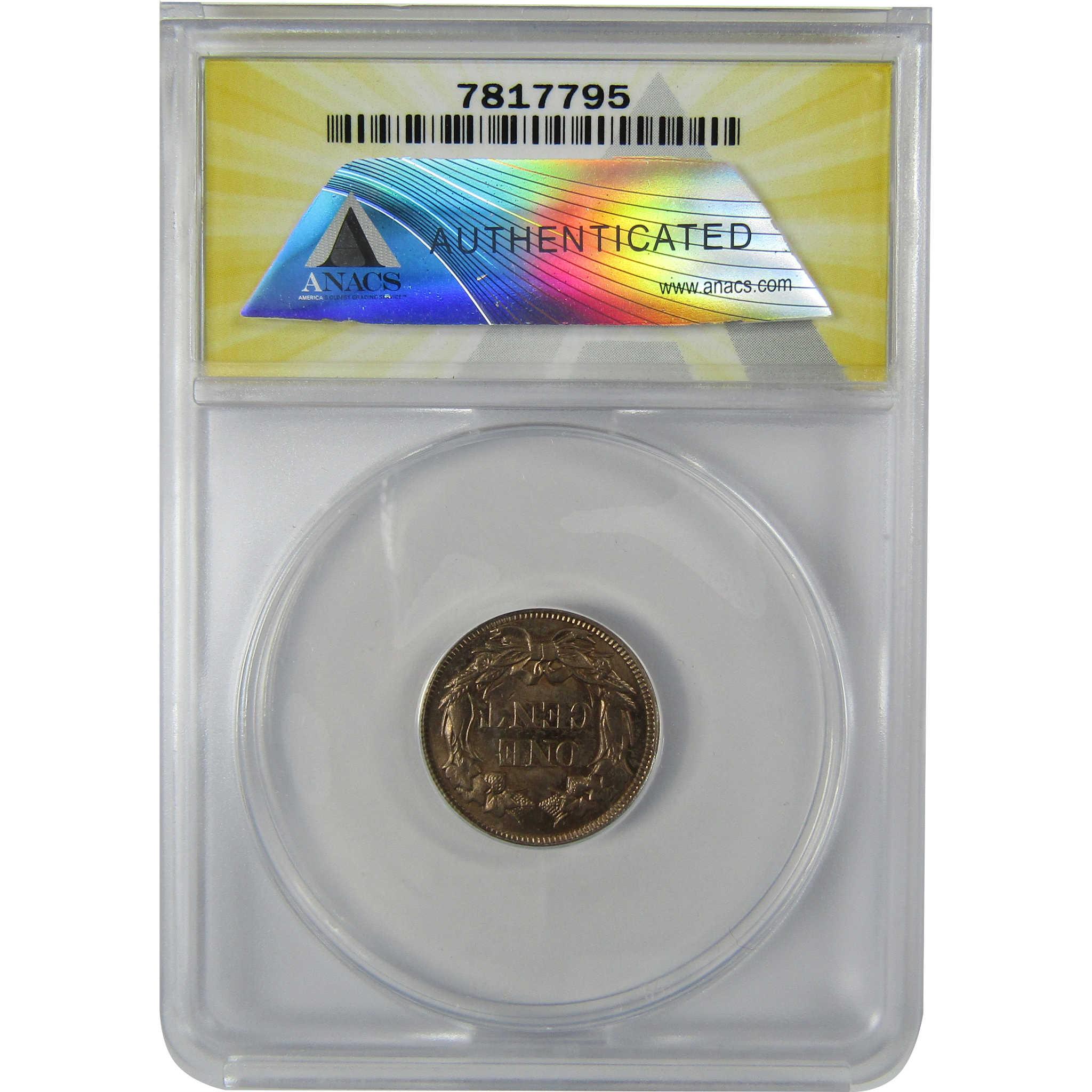 1857 Flying Eagle Cent AU 50 Details ANACS Penny 1c Coin SKU:CP789