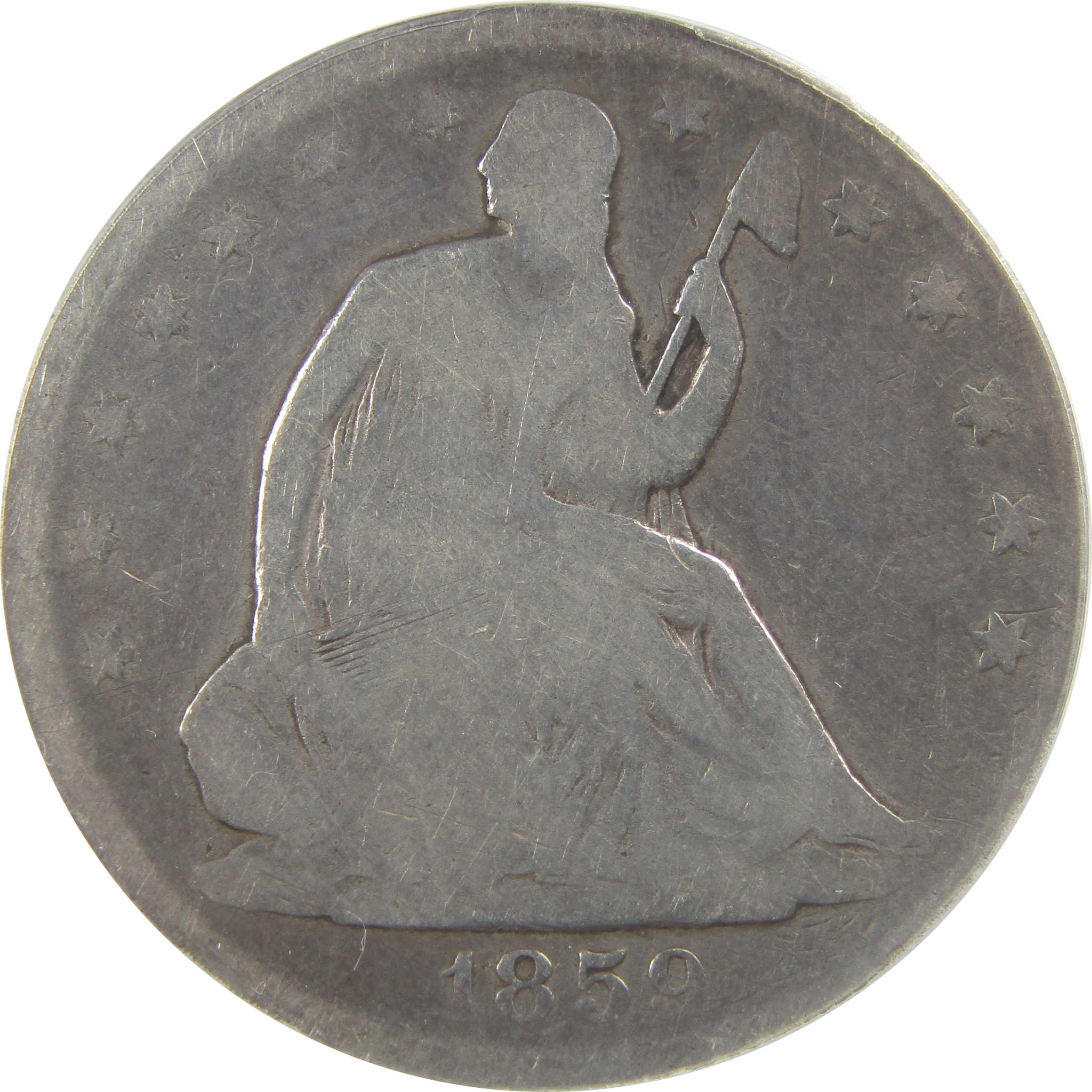 1859 Seated Liberty Half Dollar G 4 Details ANACS Silver SKU:I22338