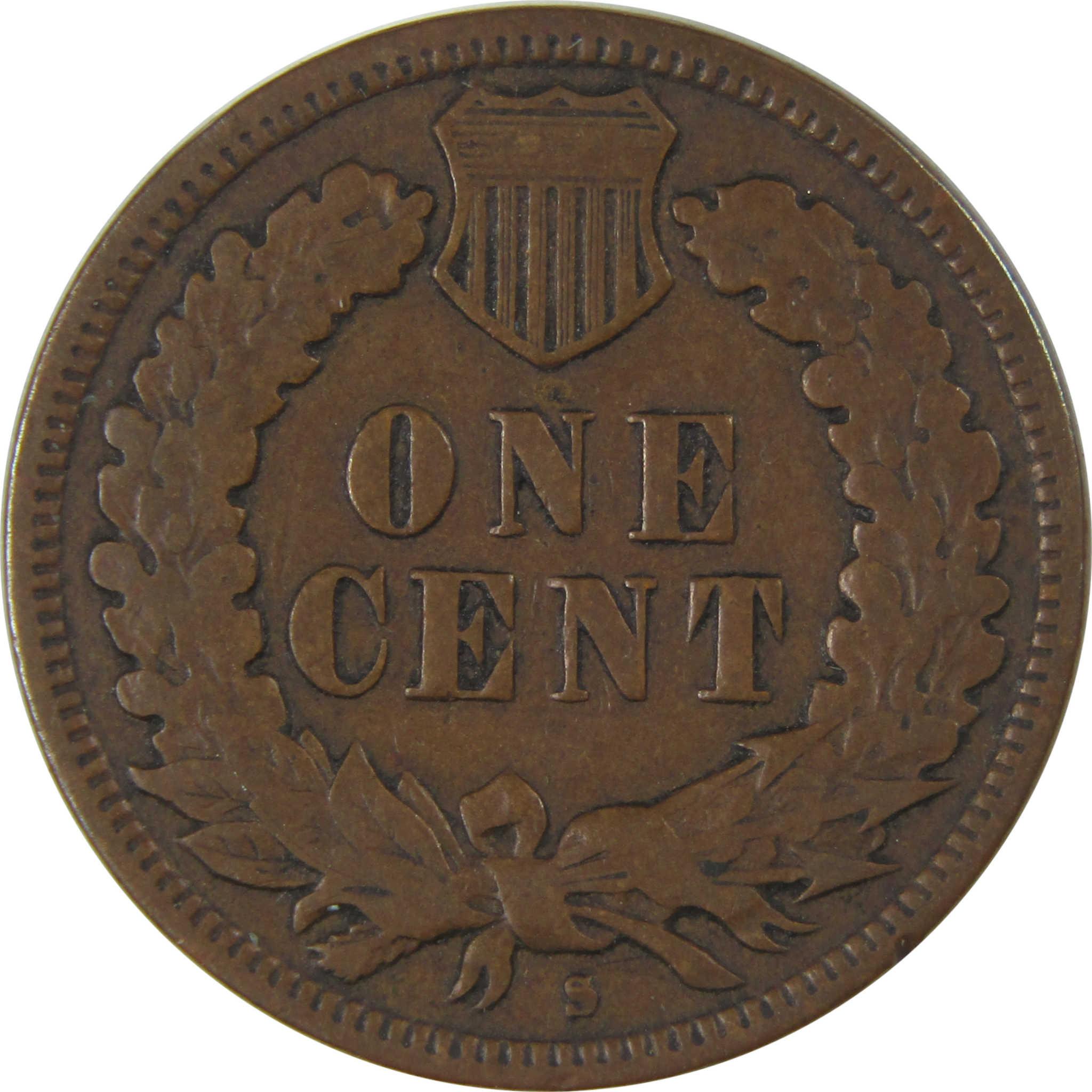 1908 S Indian Head Cent VG Very Good Penny 1c Coin SKU:I24280