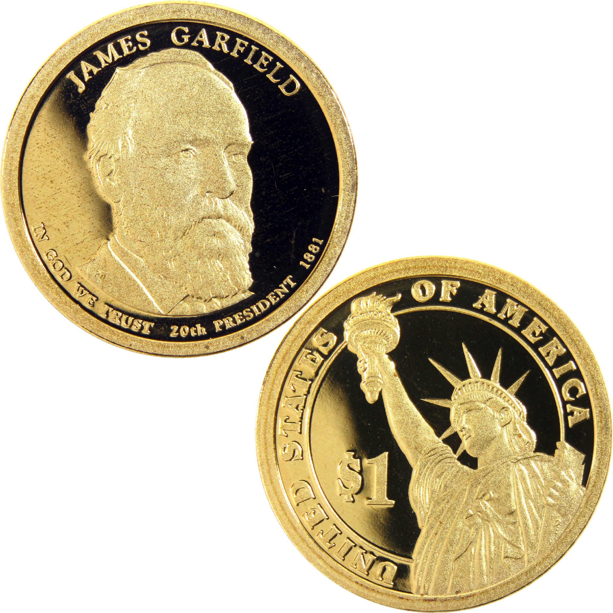 2011 S James A Garfield Presidential Dollar Choice Proof $1 Coin