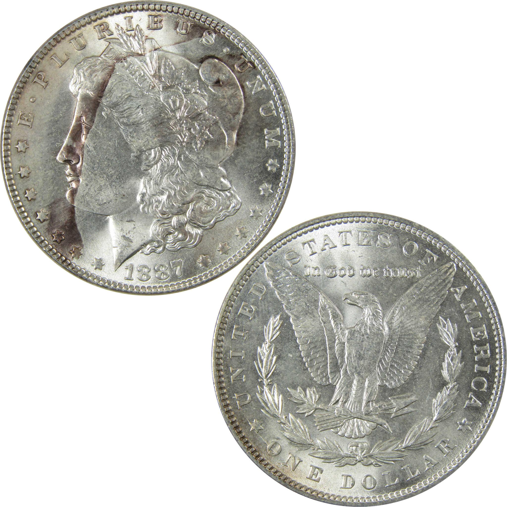 1887 Morgan Silver Dollar Uncirculated Mint State $1 Coin SKU:CP667 - Morgan coin - Morgan silver dollar - Morgan silver dollar for sale - Profile Coins &amp; Collectibles