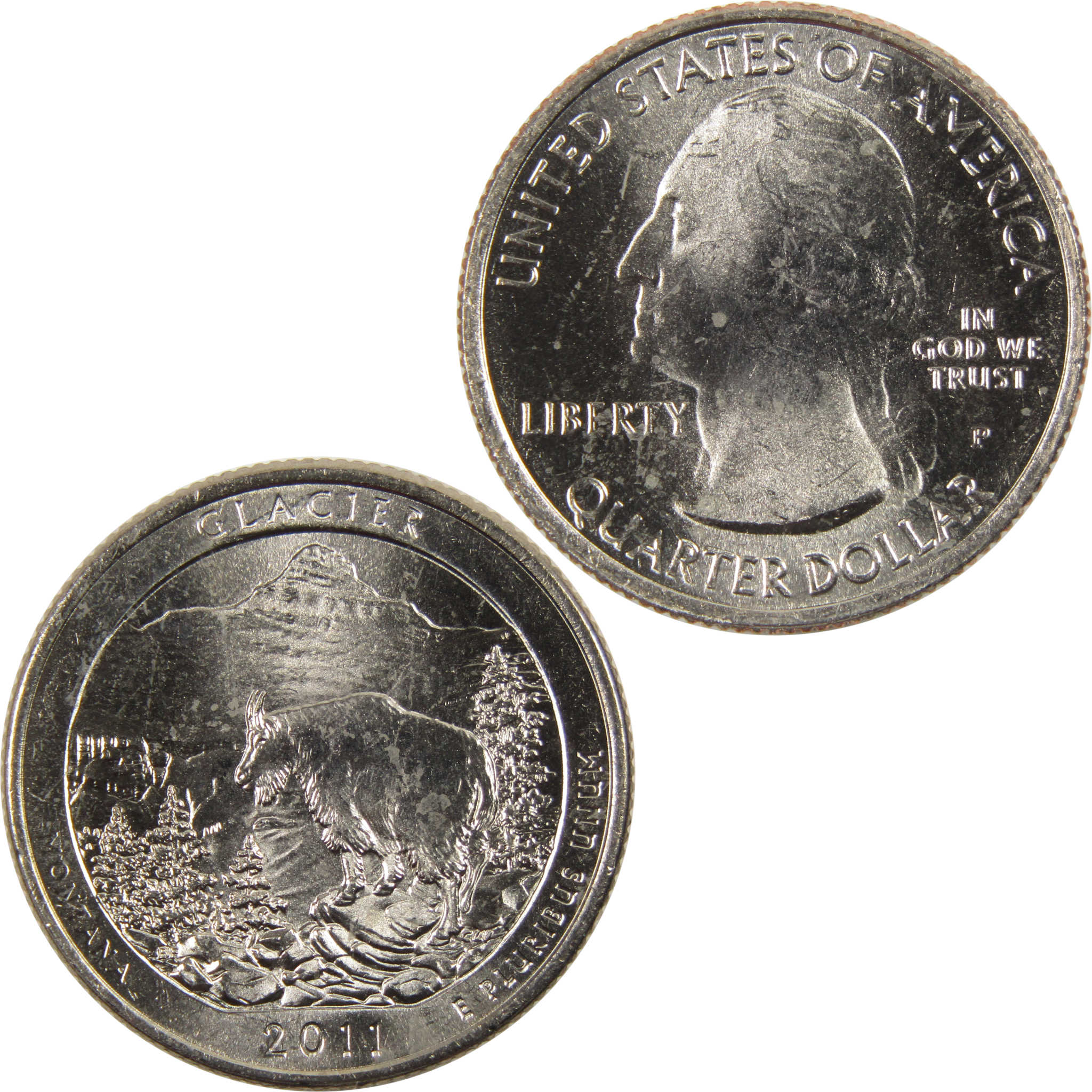 2011 P Glacier National Park Quarter BU Uncirculated Clad 25c Coin