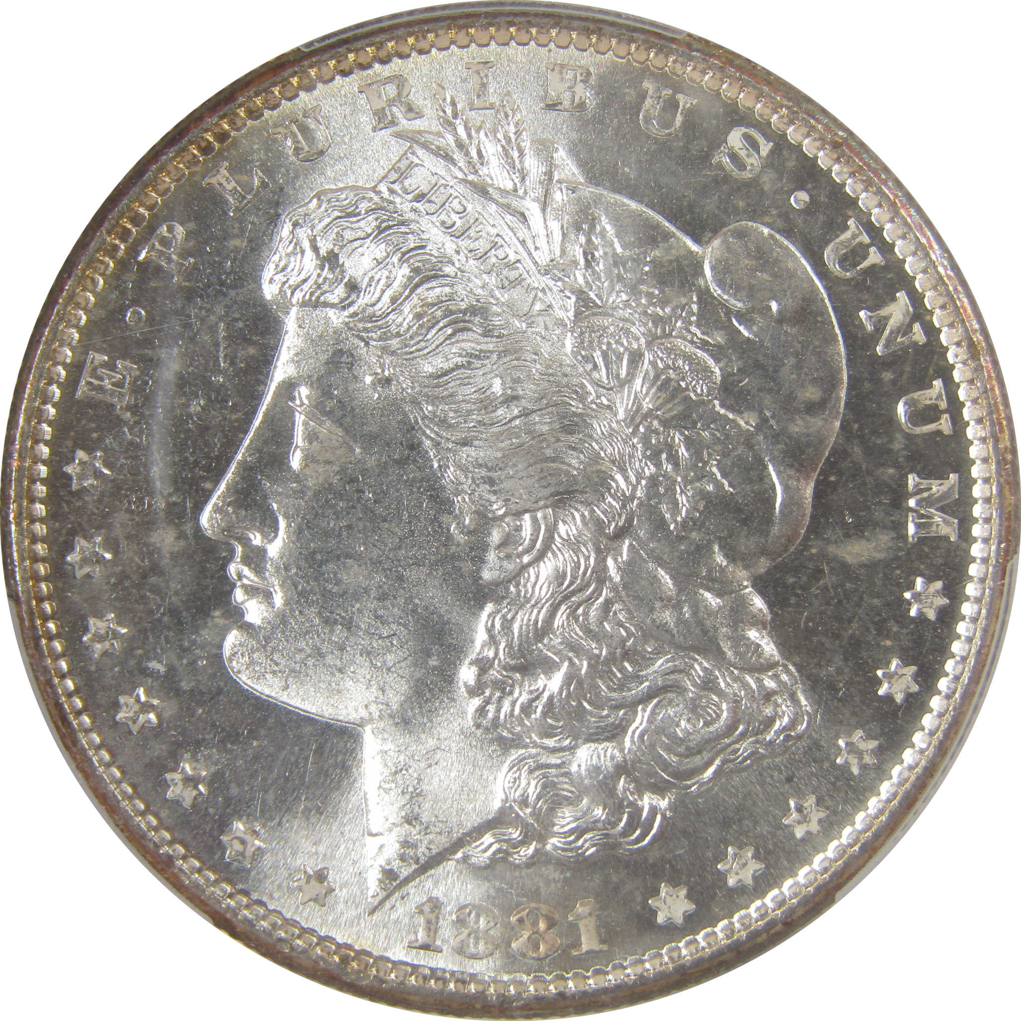 1881 S Morgan Silver Dollar MS 64 PCGS Toned Reverse SKU:I23691