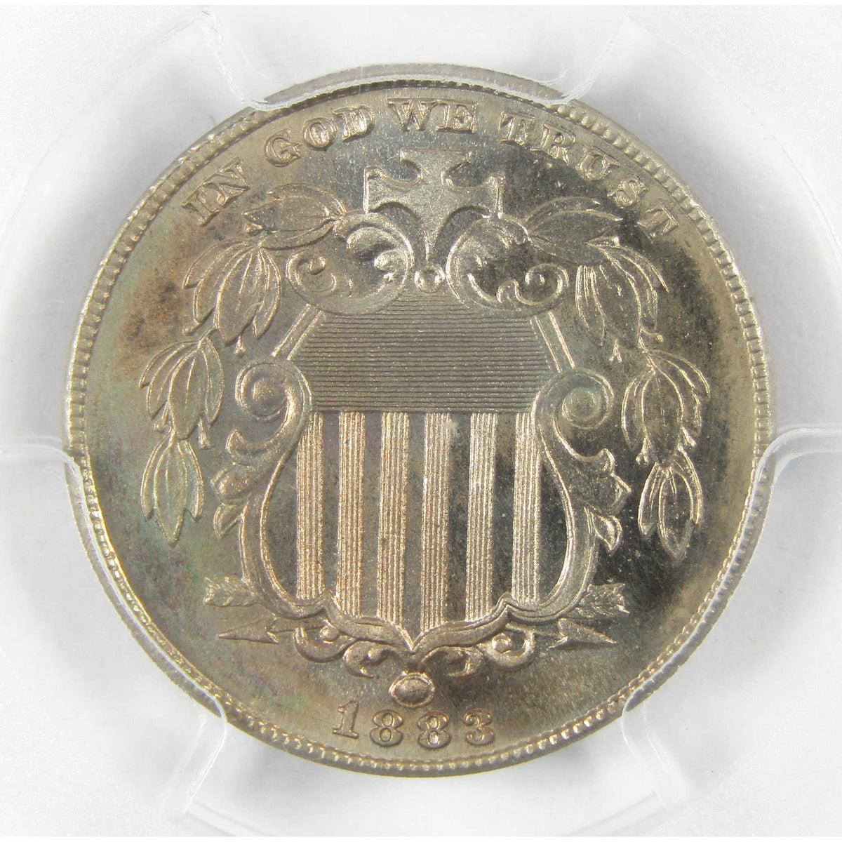 1883 Shield Nickel PR 64 PCGS Proof 5c Coin Collectible
