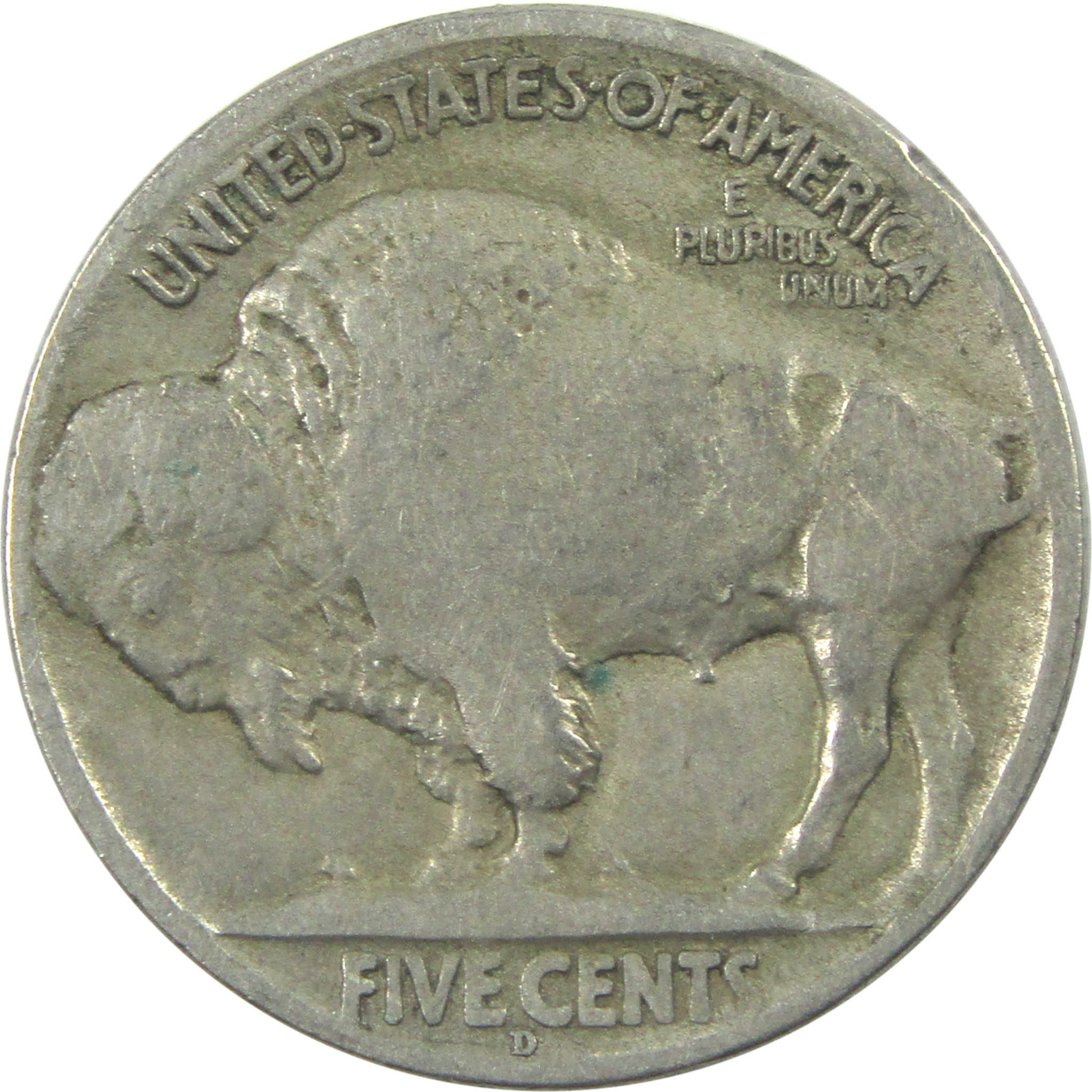 1918 D Indian Head Buffalo Nickel F Fine 5c Coin SKU:I15314