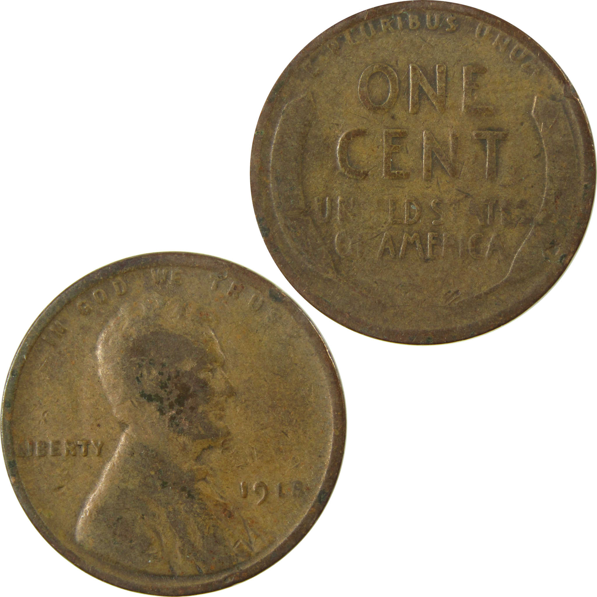 1918 Lincoln Wheat Cent G Good Penny 1c Coin SKU:I26827