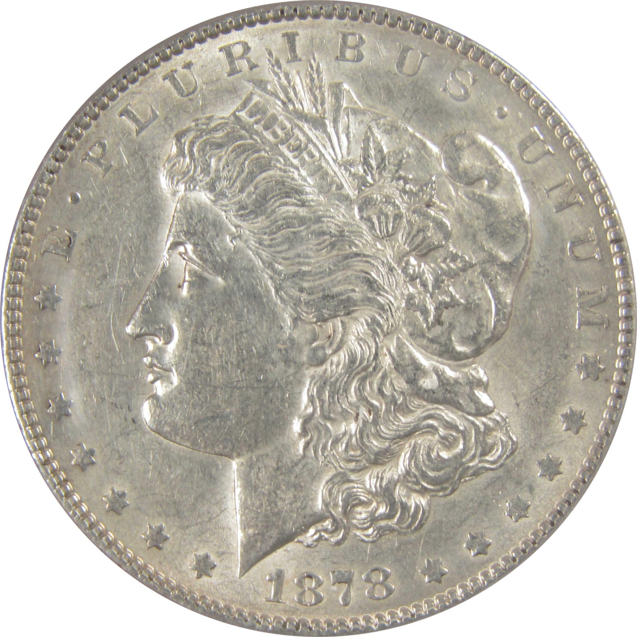 1878 7TF Rev 78 Morgan Silver Dollar AU 58 ANACS $1 Coin SKU:I24926 - Morgan coin - Morgan silver dollar - Morgan silver dollar for sale - Profile Coins &amp; Collectibles