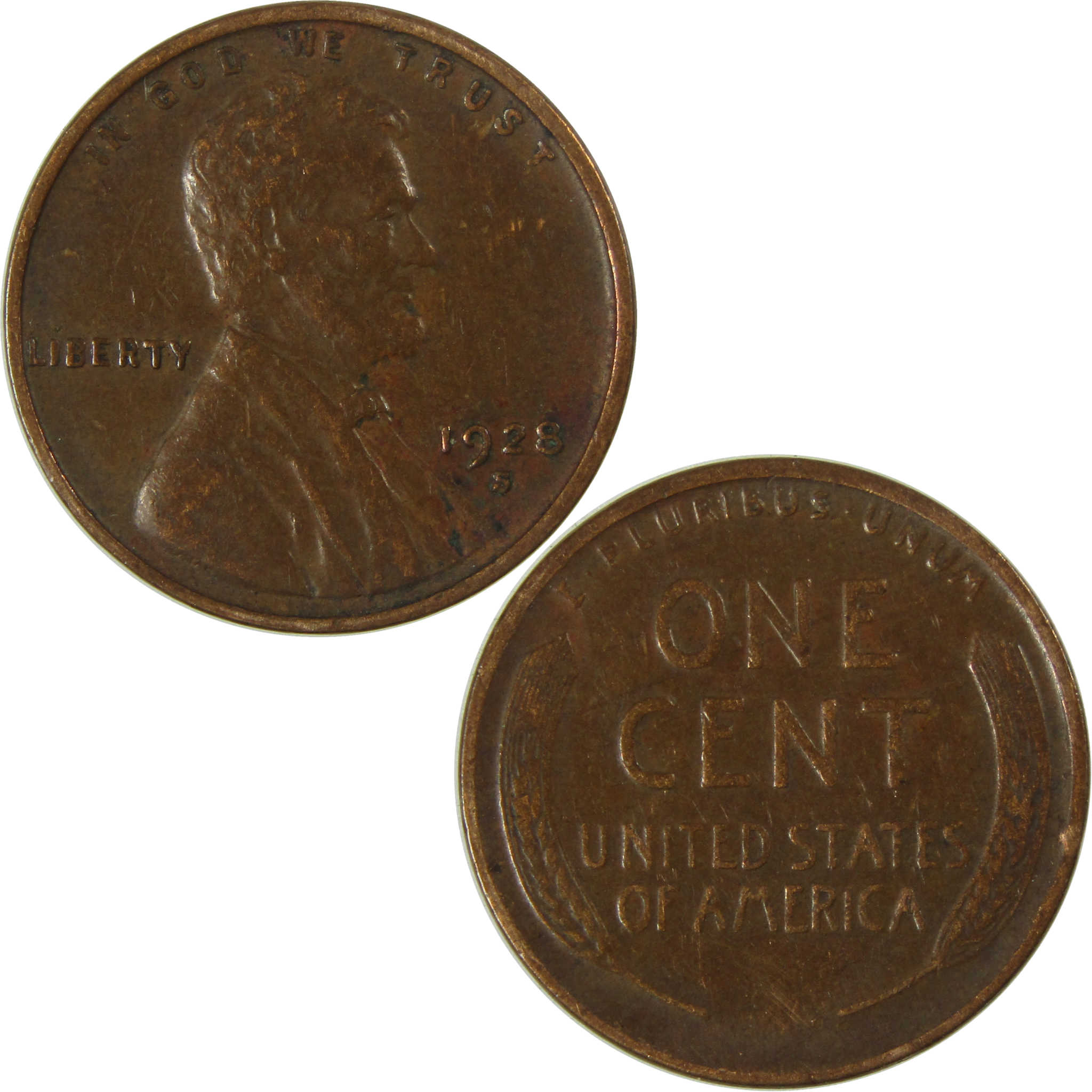 1928 S Lincoln Wheat Cent VF Very Fine Penny 1c Coin SKU:I26686
