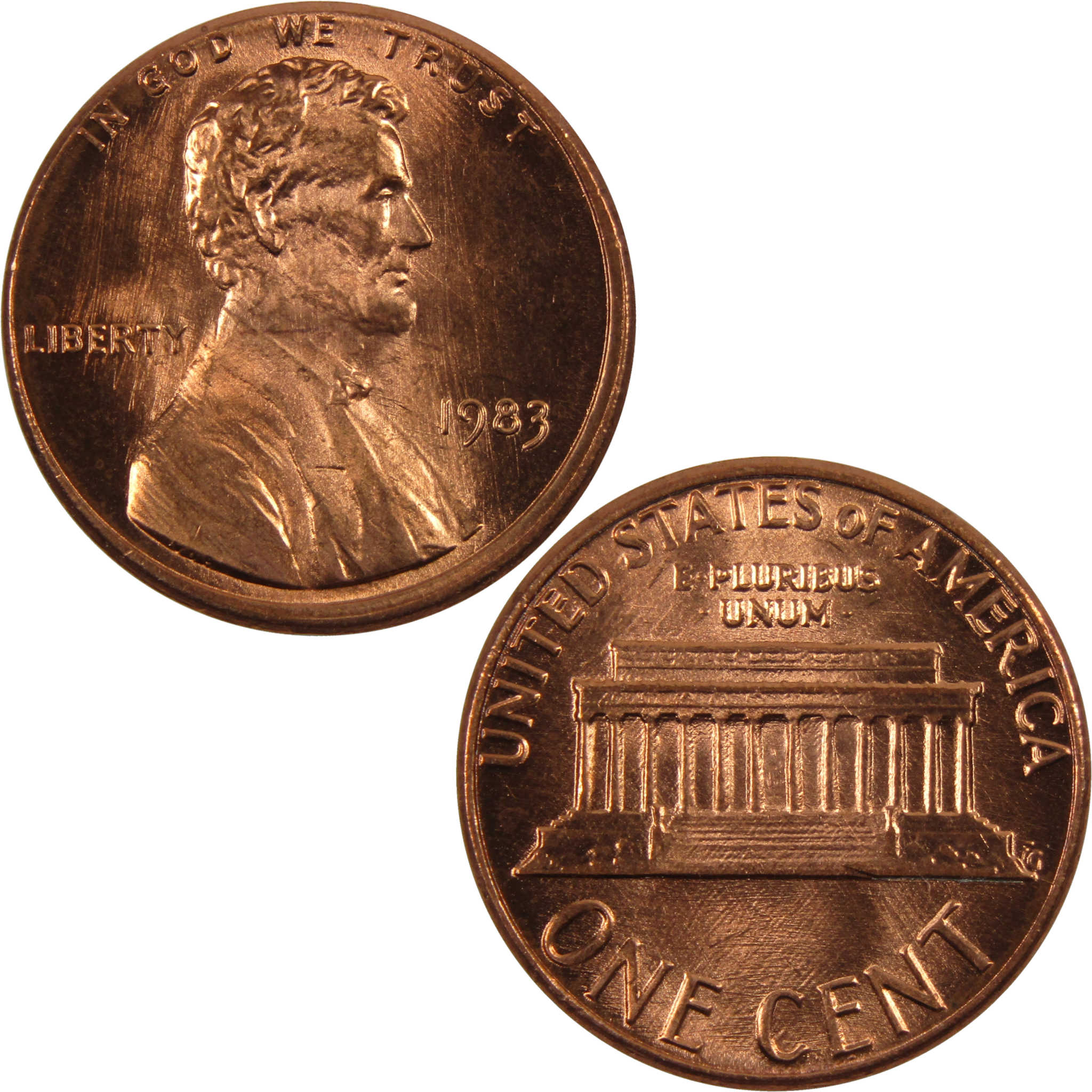 1983 Lincoln Memorial Cent BU Uncirculated Penny 1c Coin