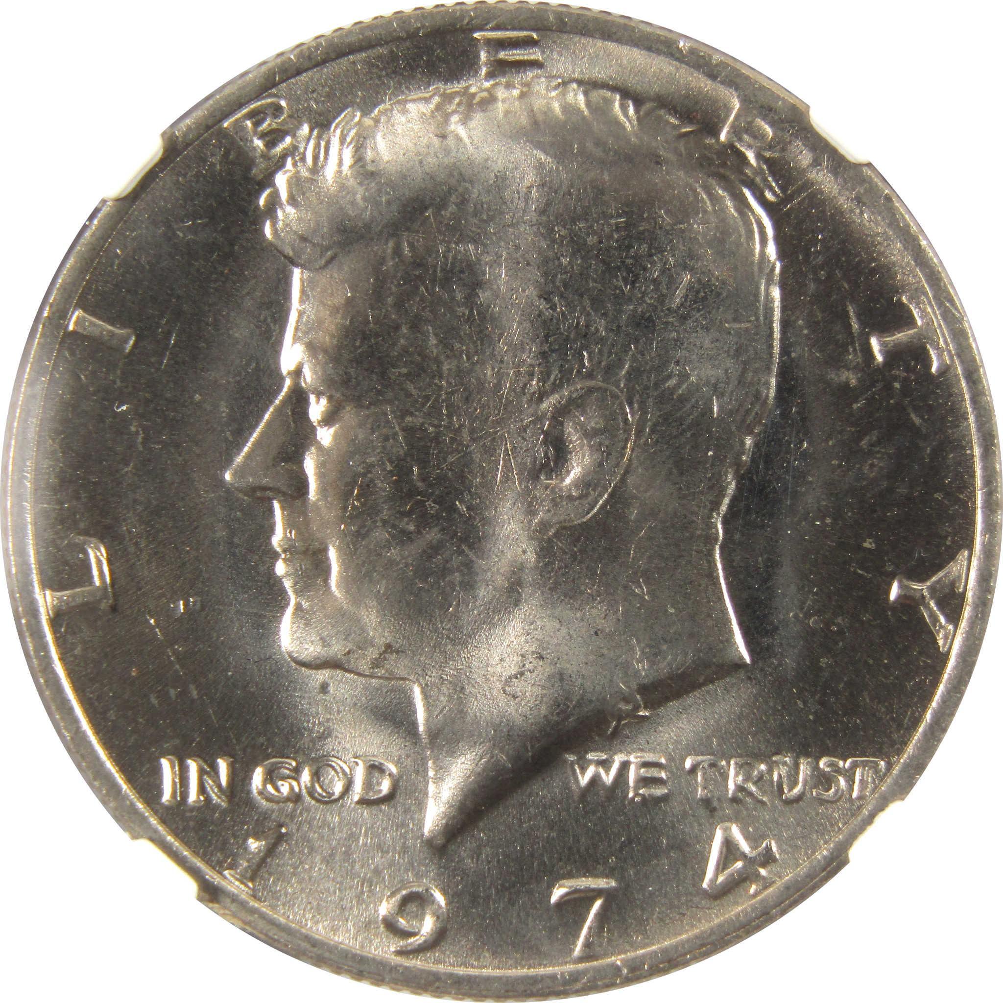 1974年フランス リヴル・ド・ケルズ　超大型銀メダル NGC高鑑定 1974 Kennedy Half Dollar MS 67 NGC Clad 50c Uncirculated SKU:I9828