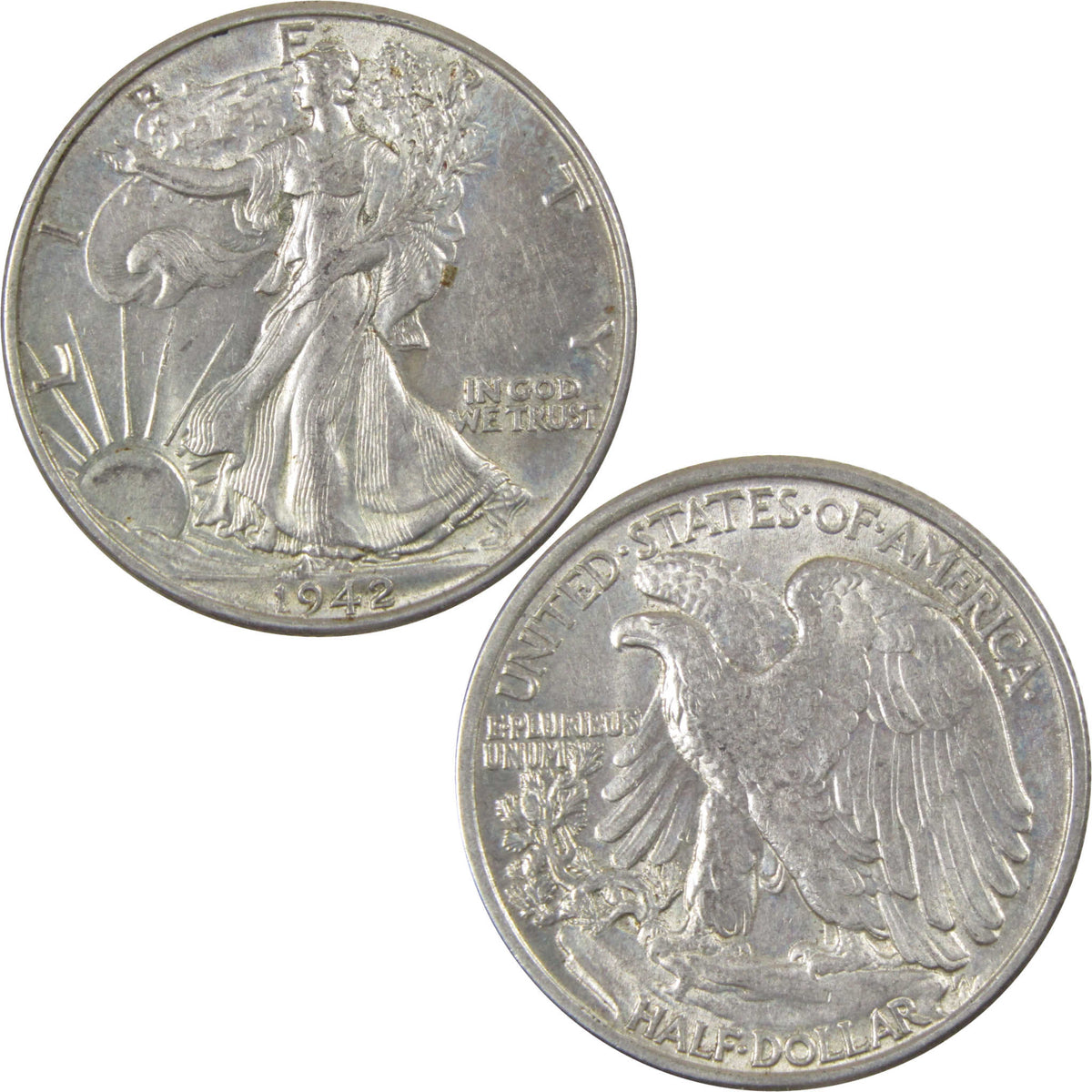 1942 Liberty Walking Silver 50c Borderline Uncirculated SKU:I28669