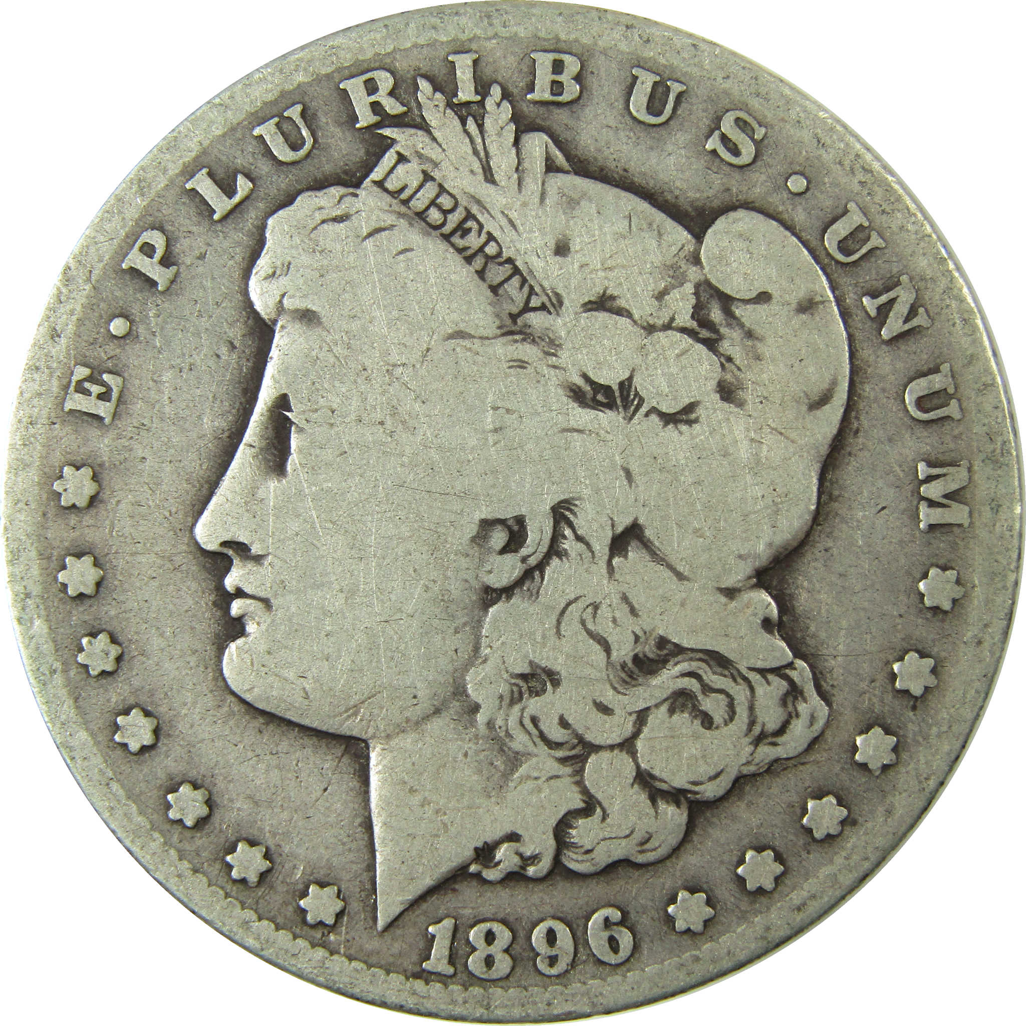 1896 S Morgan Silver Dollar VG Very Good $1 Coin SKU:CP1623