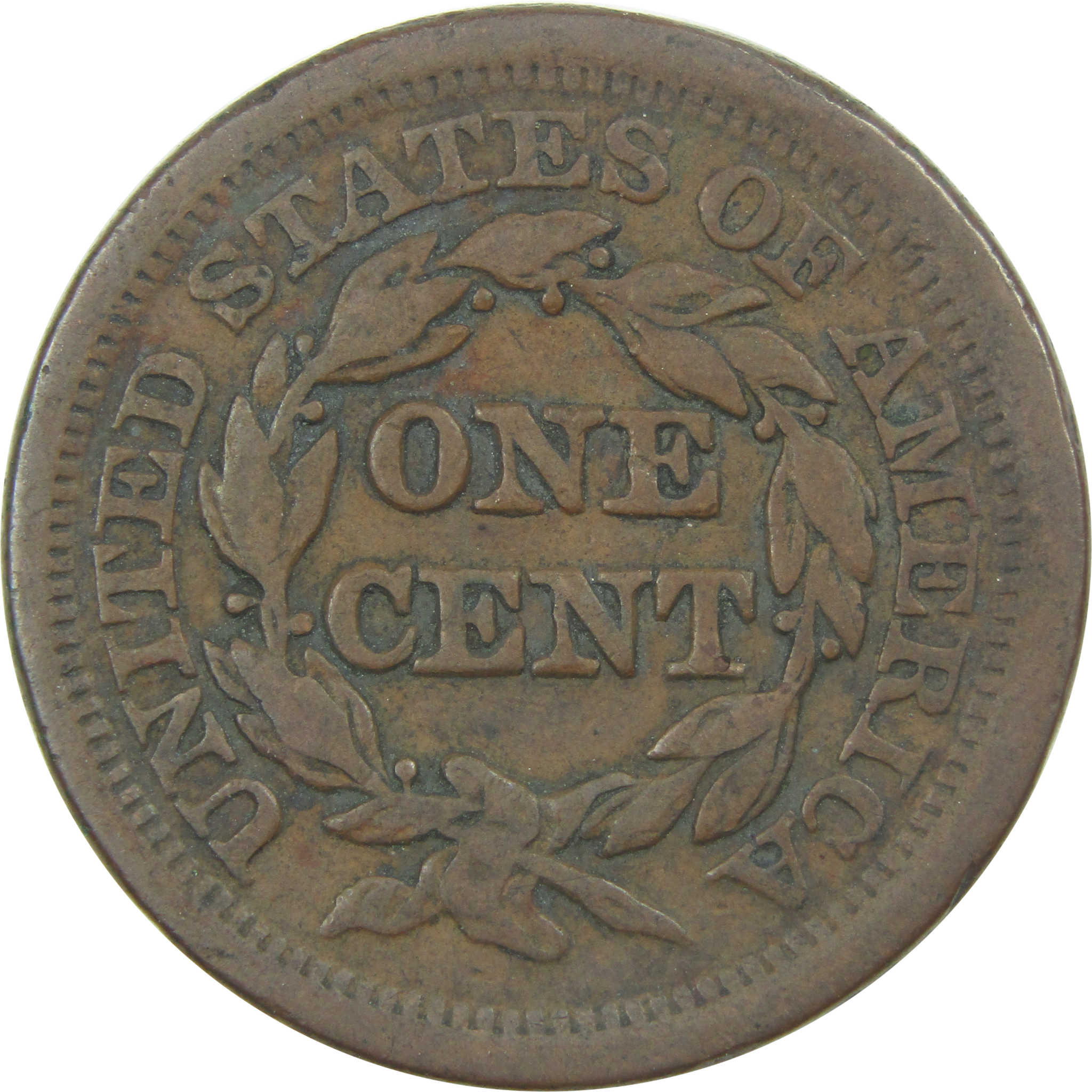 1852 Braided Hair Large Cent F Fine Copper Penny 1c Coin SKU:I15245