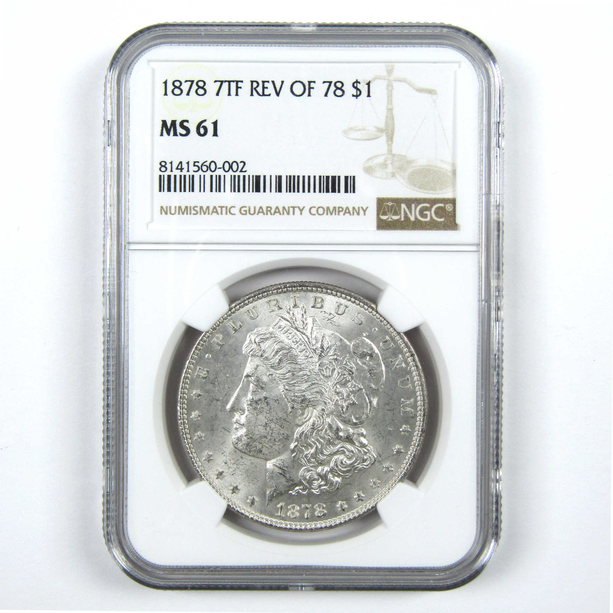 1878 7TF Rev 78 Morgan Dollar MS 61 NGC Uncirculated SKU:I14027 - Morgan coin - Morgan silver dollar - Morgan silver dollar for sale - Profile Coins &amp; Collectibles