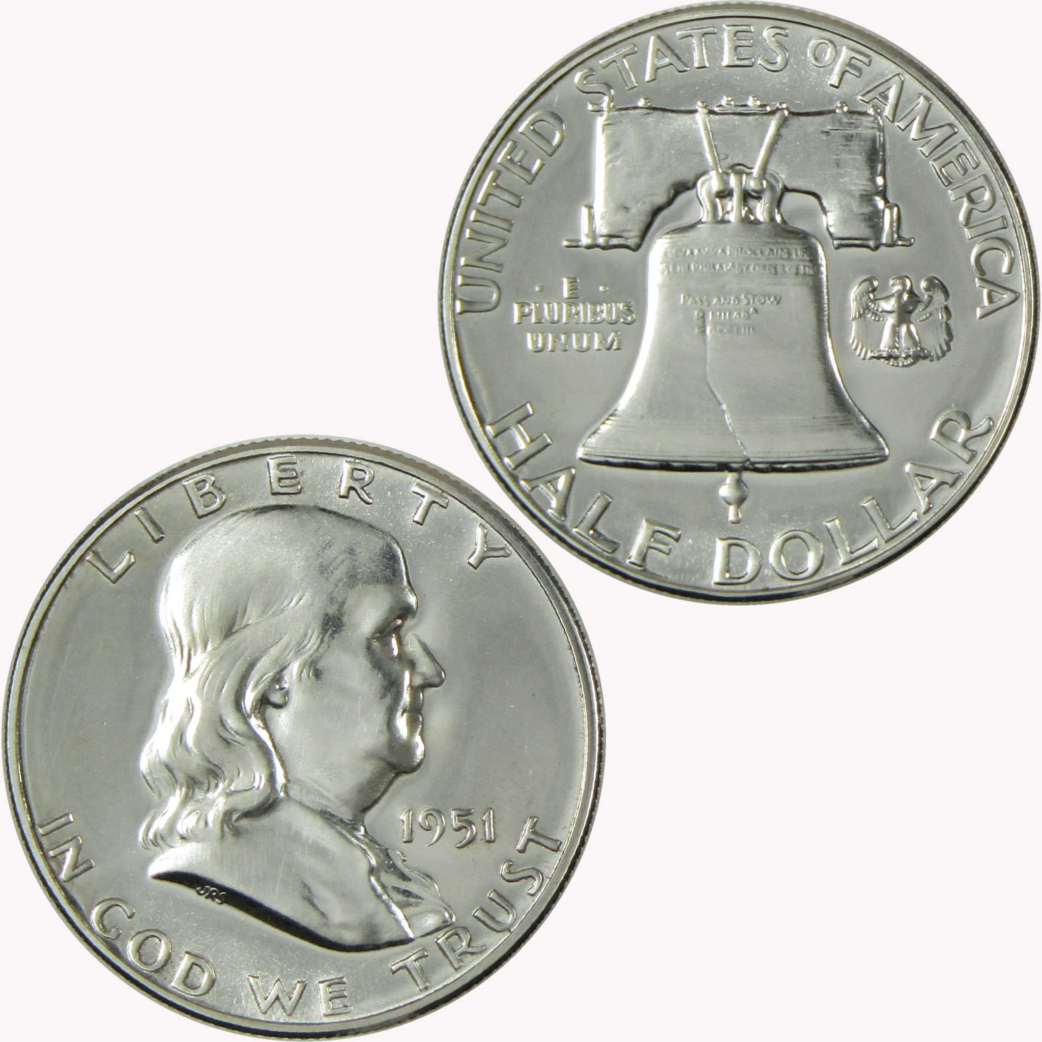 1951 Franklin Silver Half Dollar Proof 50c Coin Collectible SKU:I26607