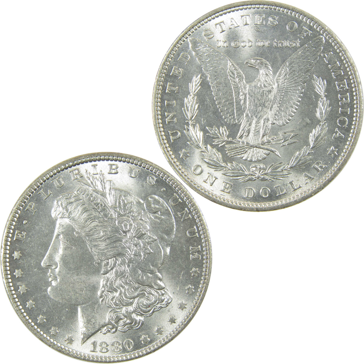 1880 Morgan Silver Dollar Uncirculated Mint State $1 Coin SKU:CP1791