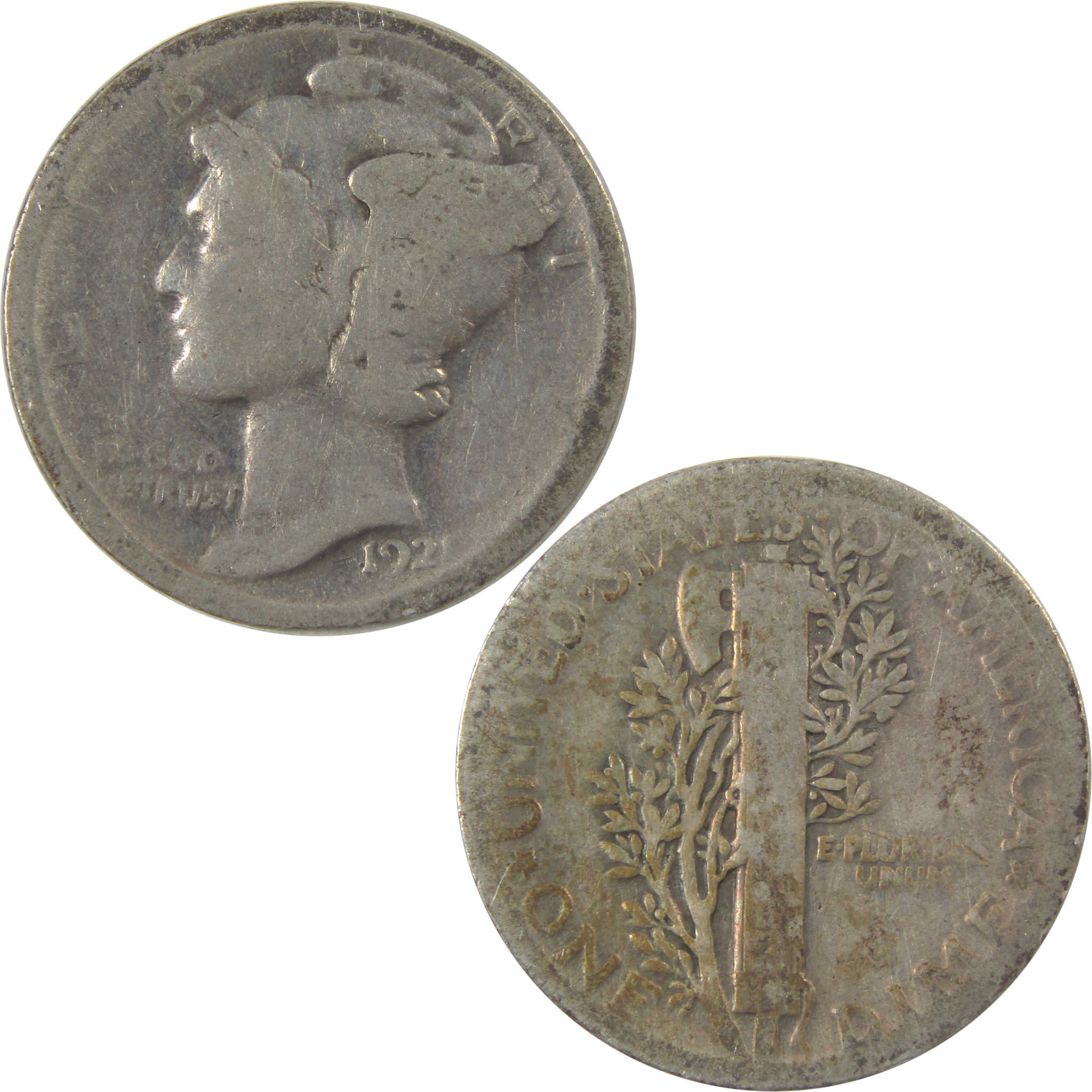 1921 Mercury Silver Dime G Good Details 10c Coin SKU:I23929